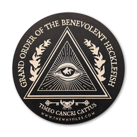 TWF Benevolent Hecklefish 3" round sticker - Limited Edition