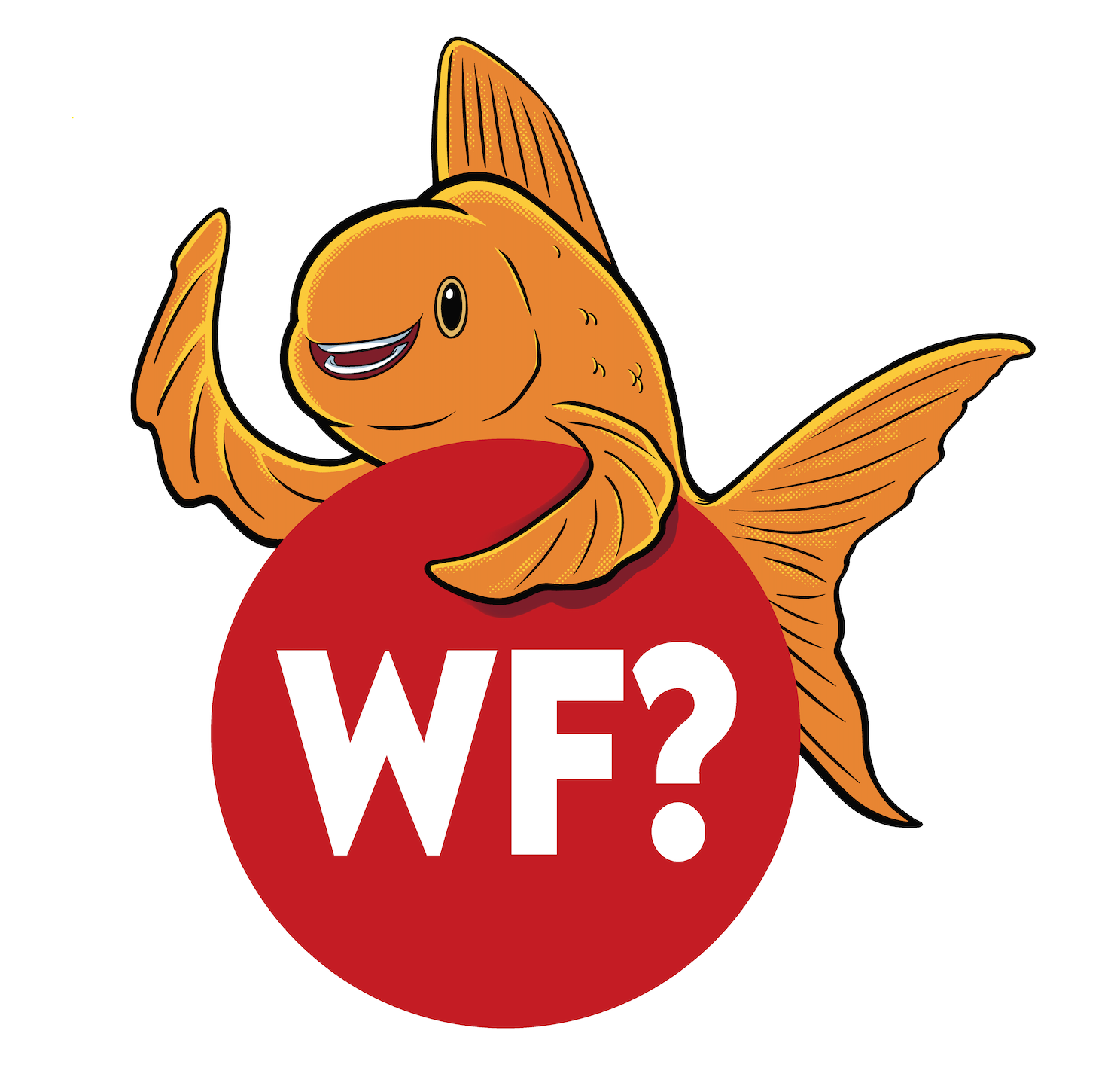Hecklefish with Logo Sticker