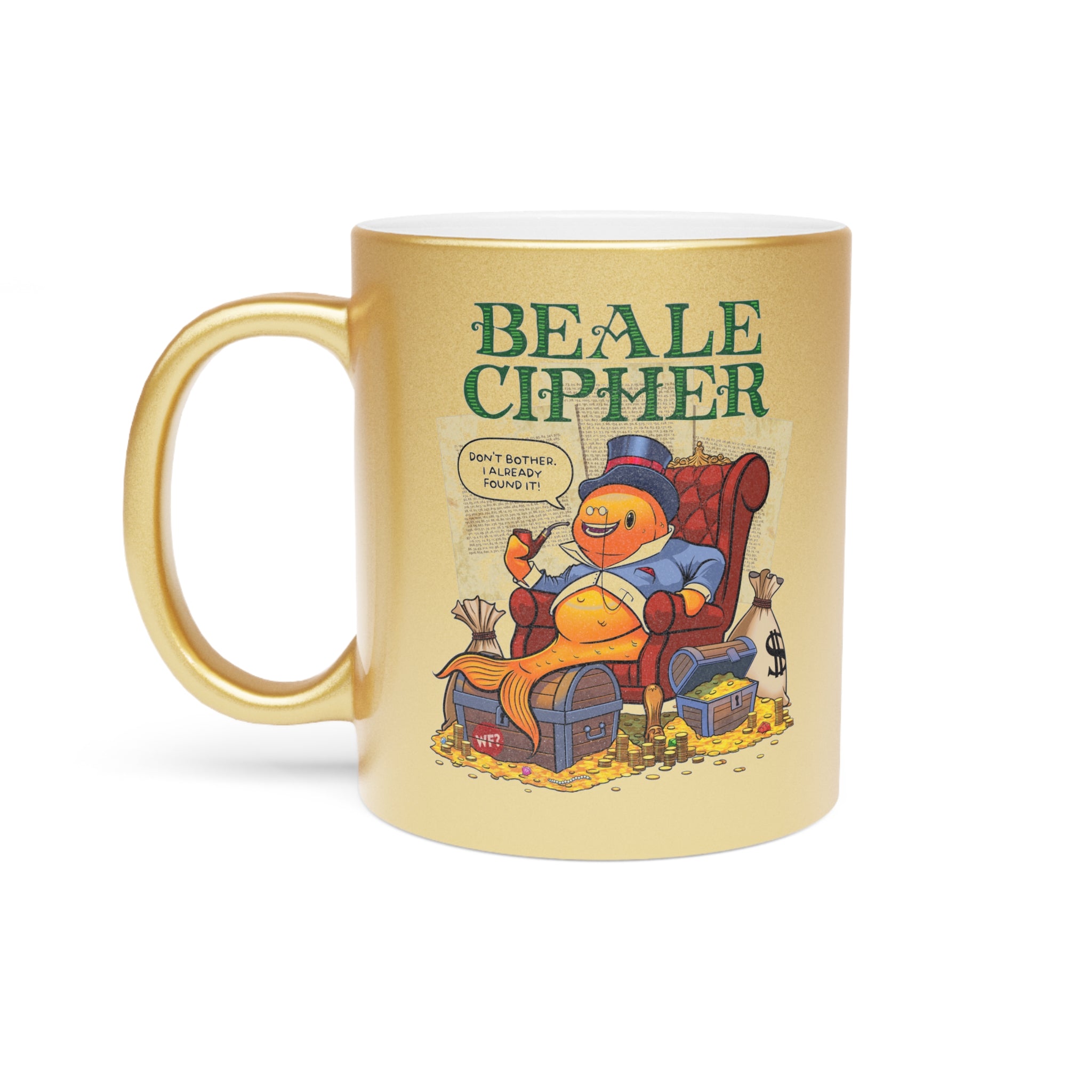 1/9 Beale Cipher Gold Metallic Mug - 0