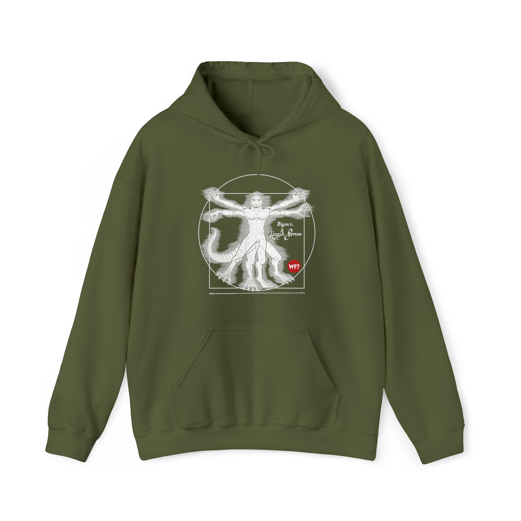 Buy military-green Vitruvian Lizzid Peeple Unisex Heavy Blend™ Hooded Sweatshirt