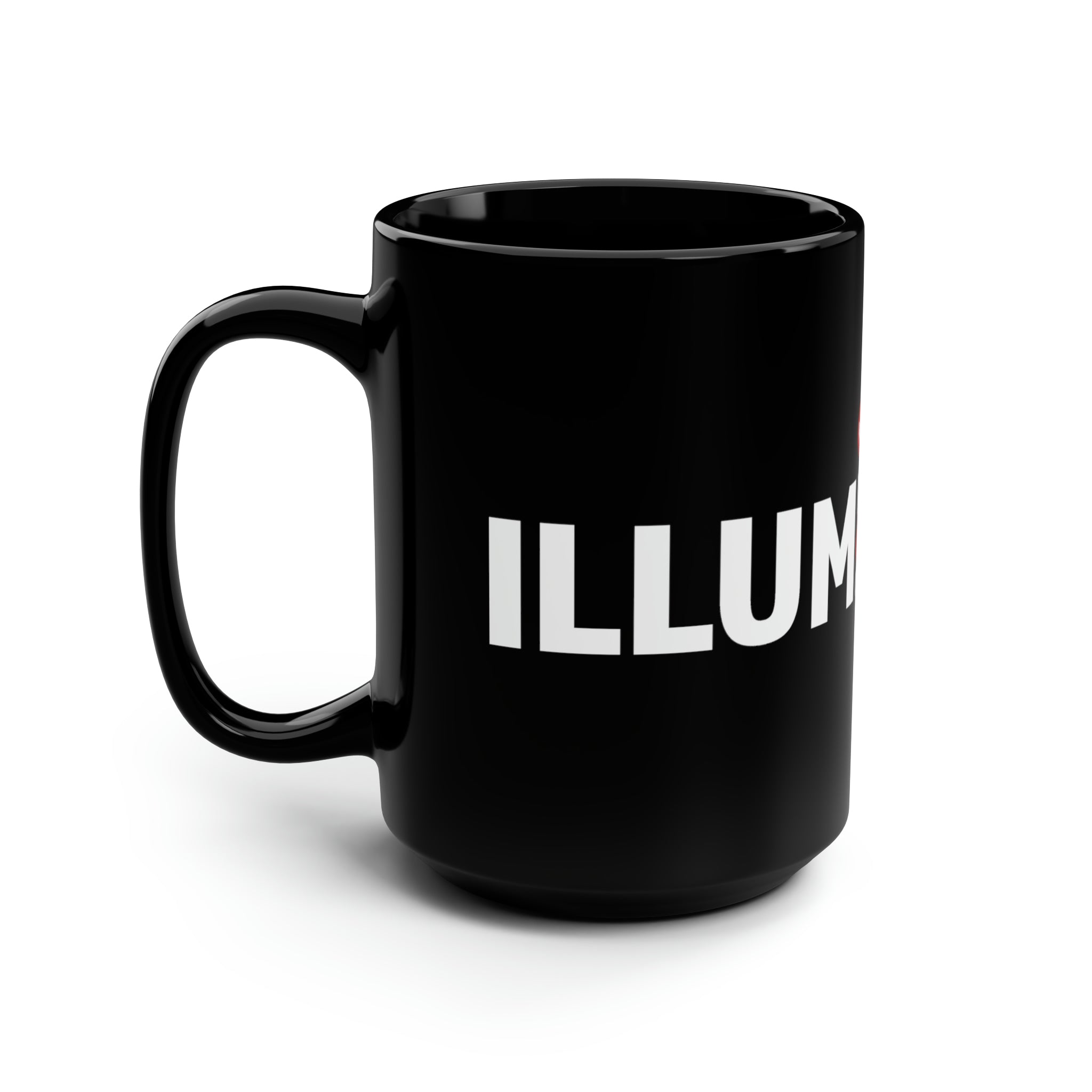 Illuminaughty Black Mug, 15oz