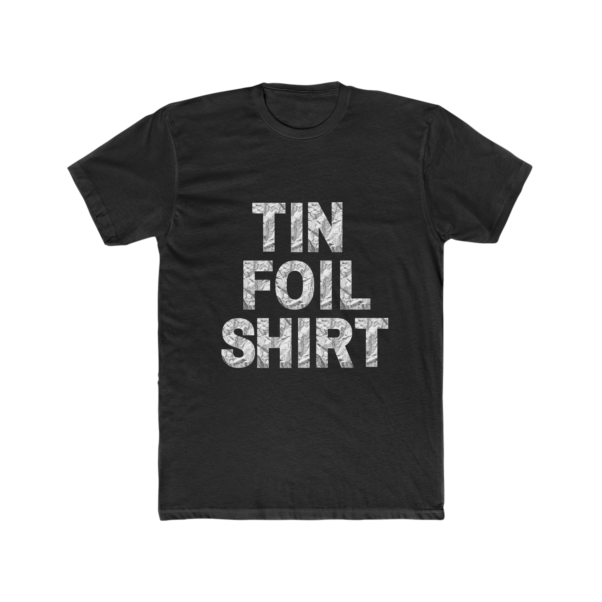 Buy solid-black Tin Foil Unisex T-Shirt