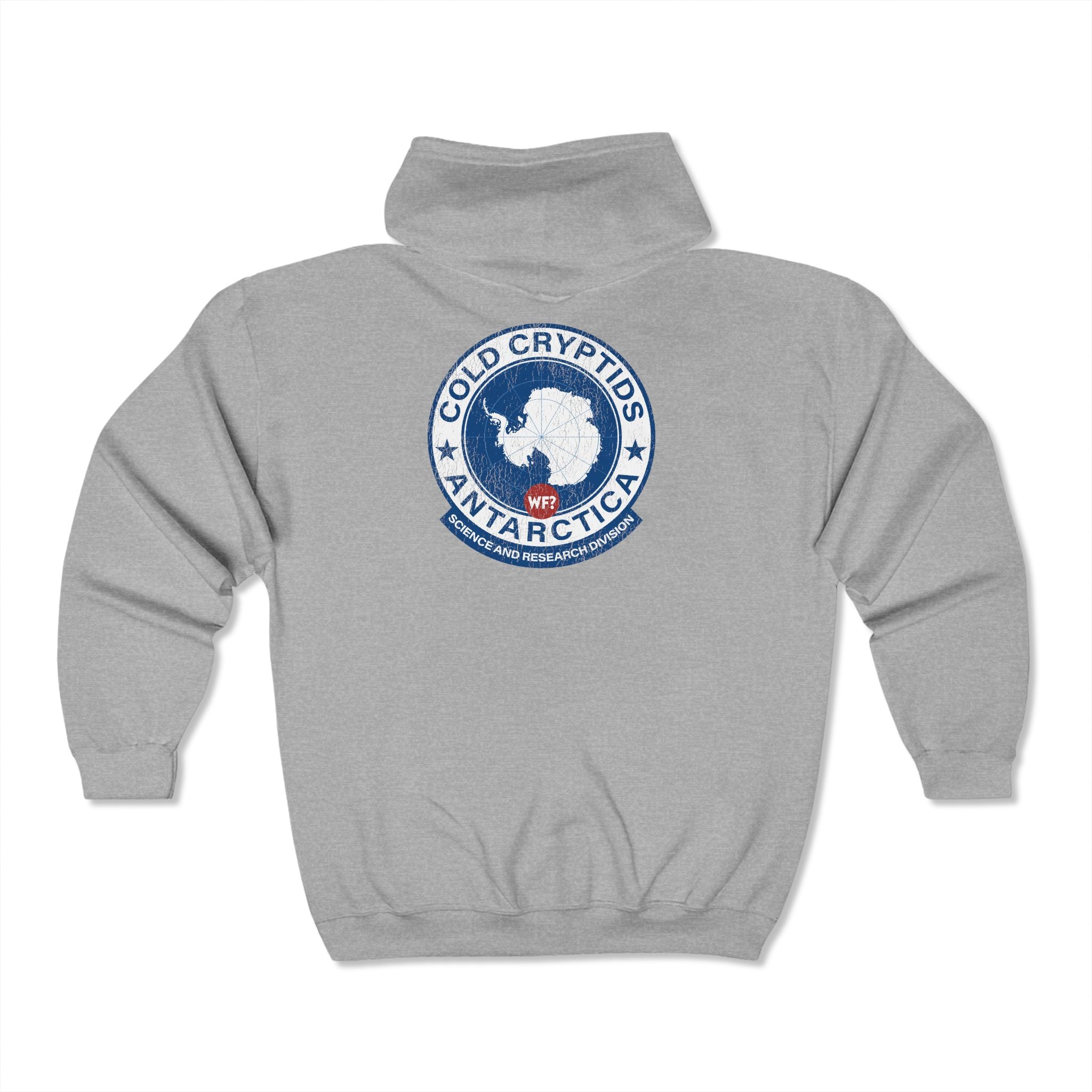 2/20 Cold Cryptids of Antartica Full Zip Hooded Sweatshirt