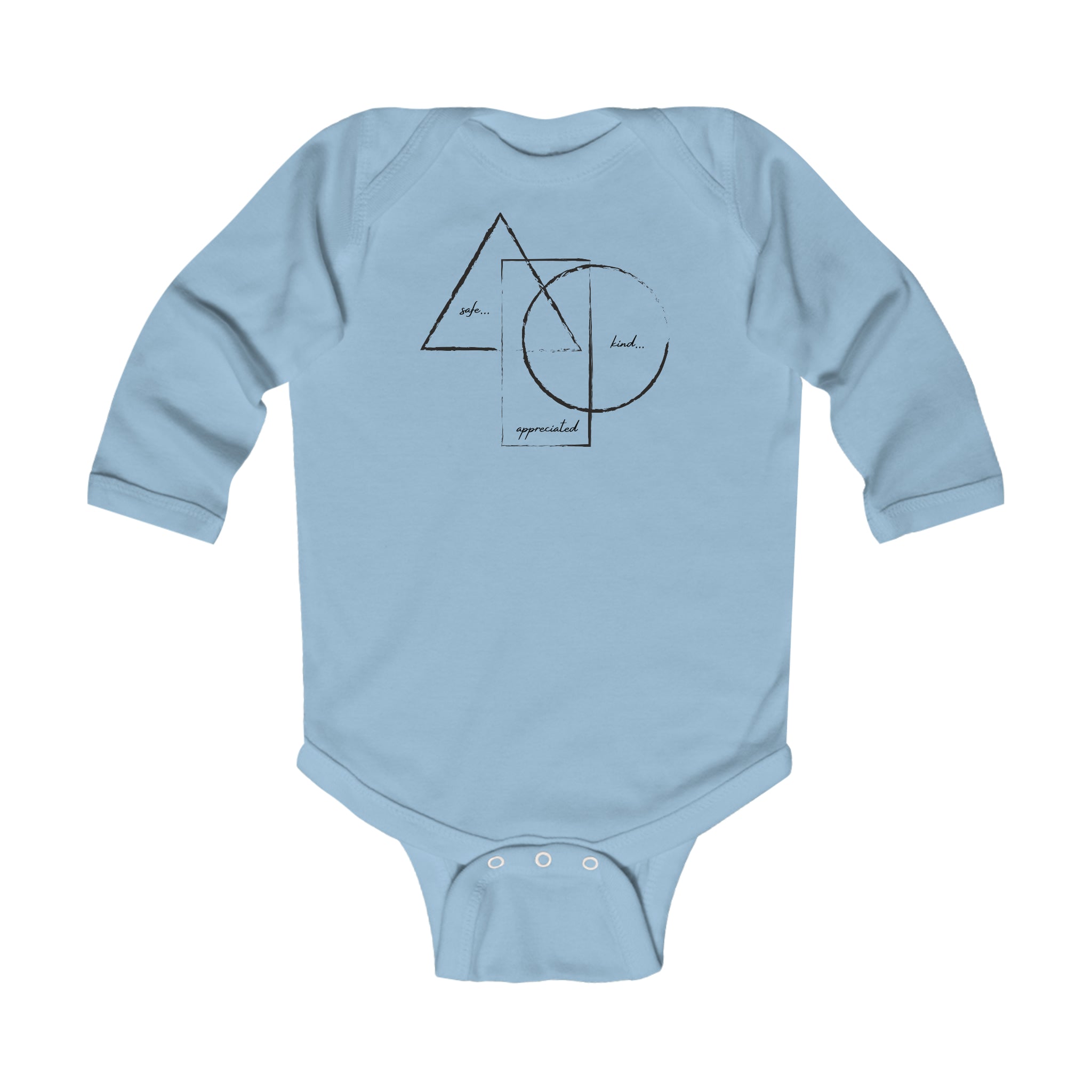 BE/KNOW Infant Long Sleeve Bodysuit-2
