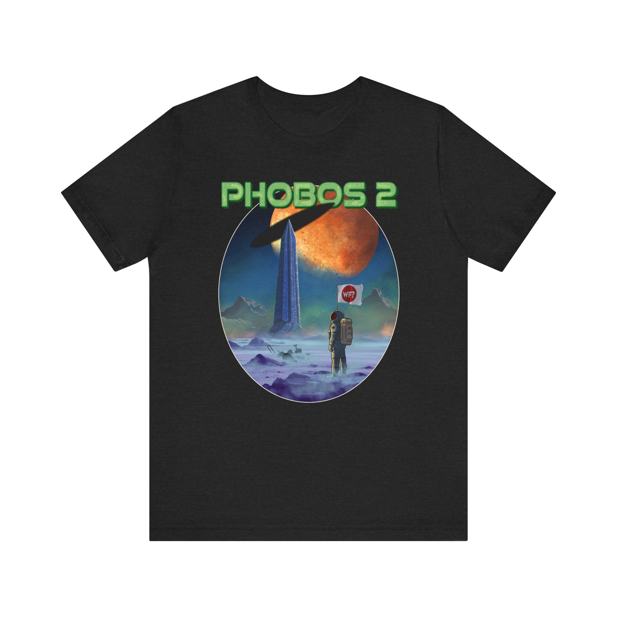 Buy solid-black-blend Phobos 2 Limited Unisex Jersey Short Sleeve Tee