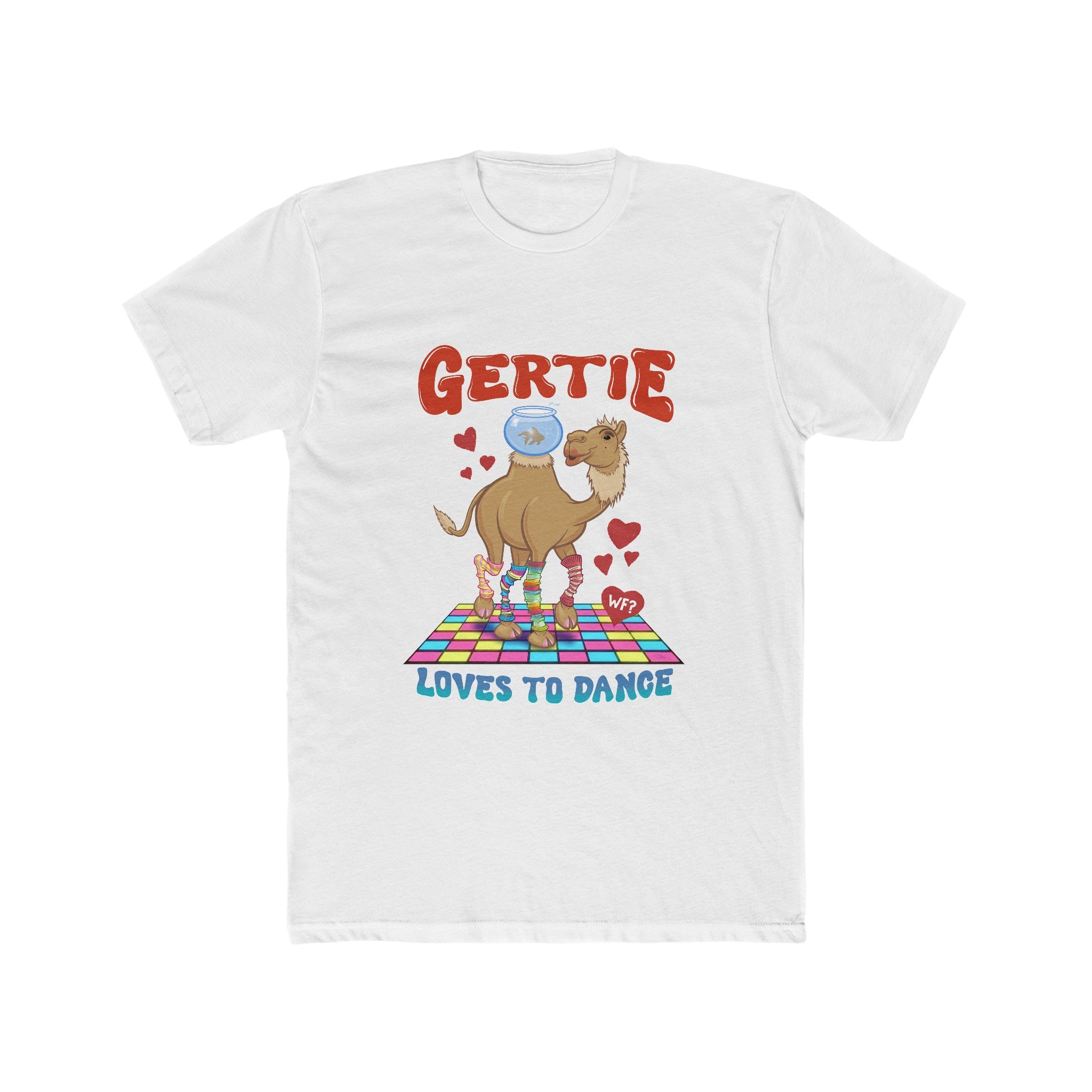 Buy solid-white Gertie Loves to Dance Unisex Cotton Crew Tee