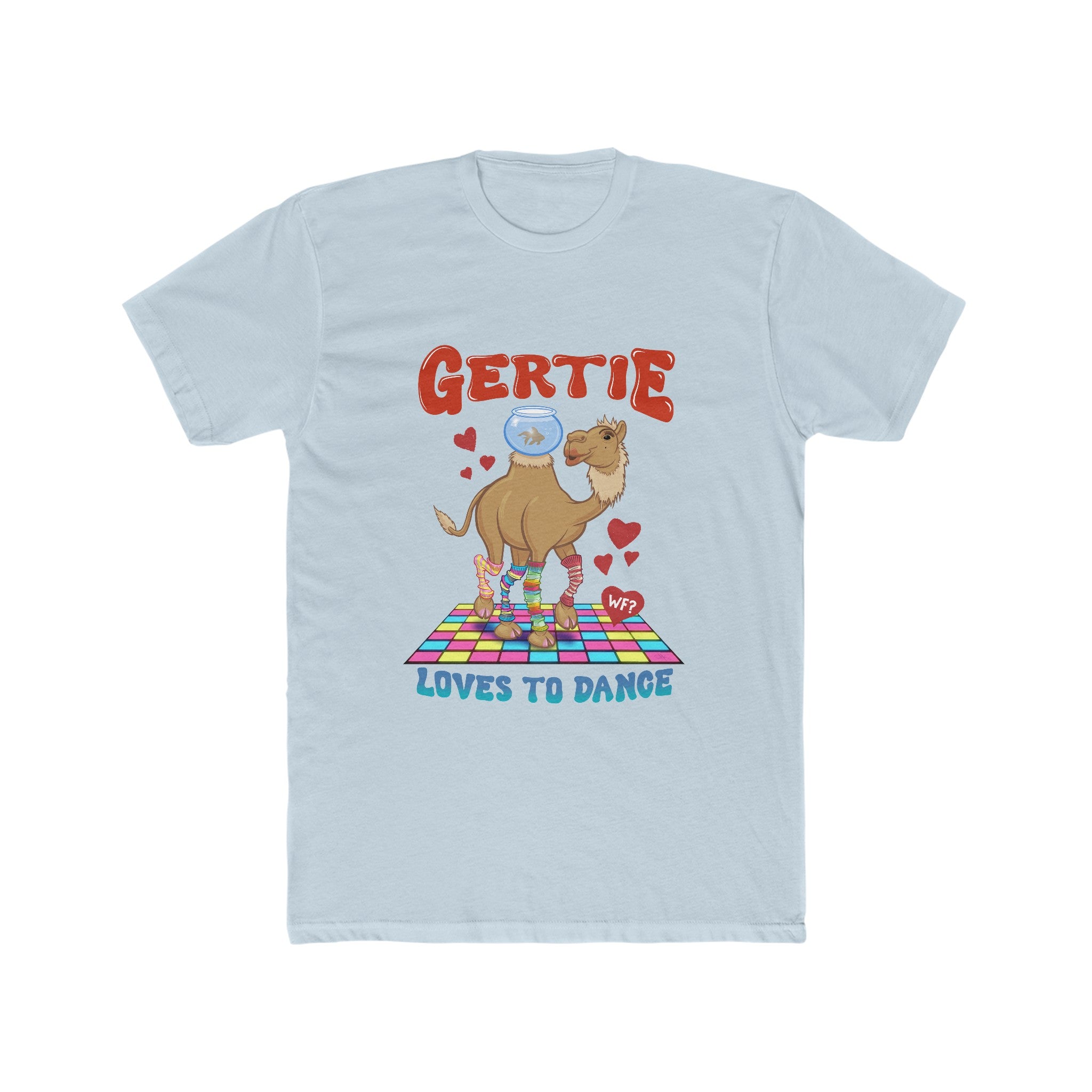 Buy solid-light-blue Gertie Loves to Dance Unisex Cotton Crew Tee