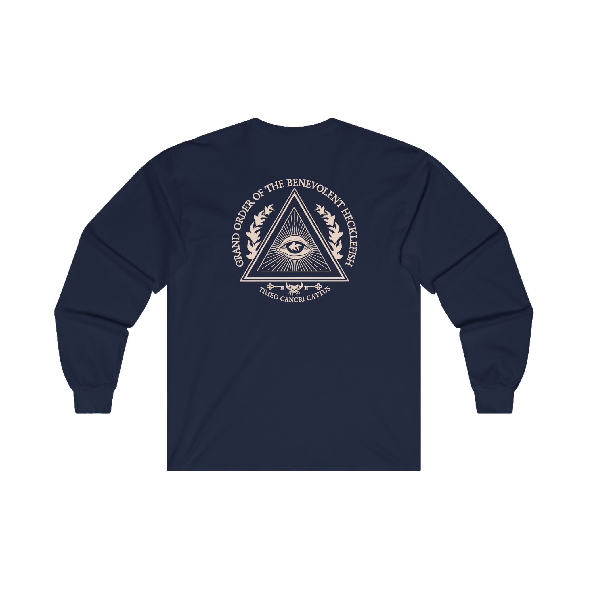 Buy navy Benevolent Order Patreon Exclusive Unisex Ultra Cotton Long Sleeve Tee