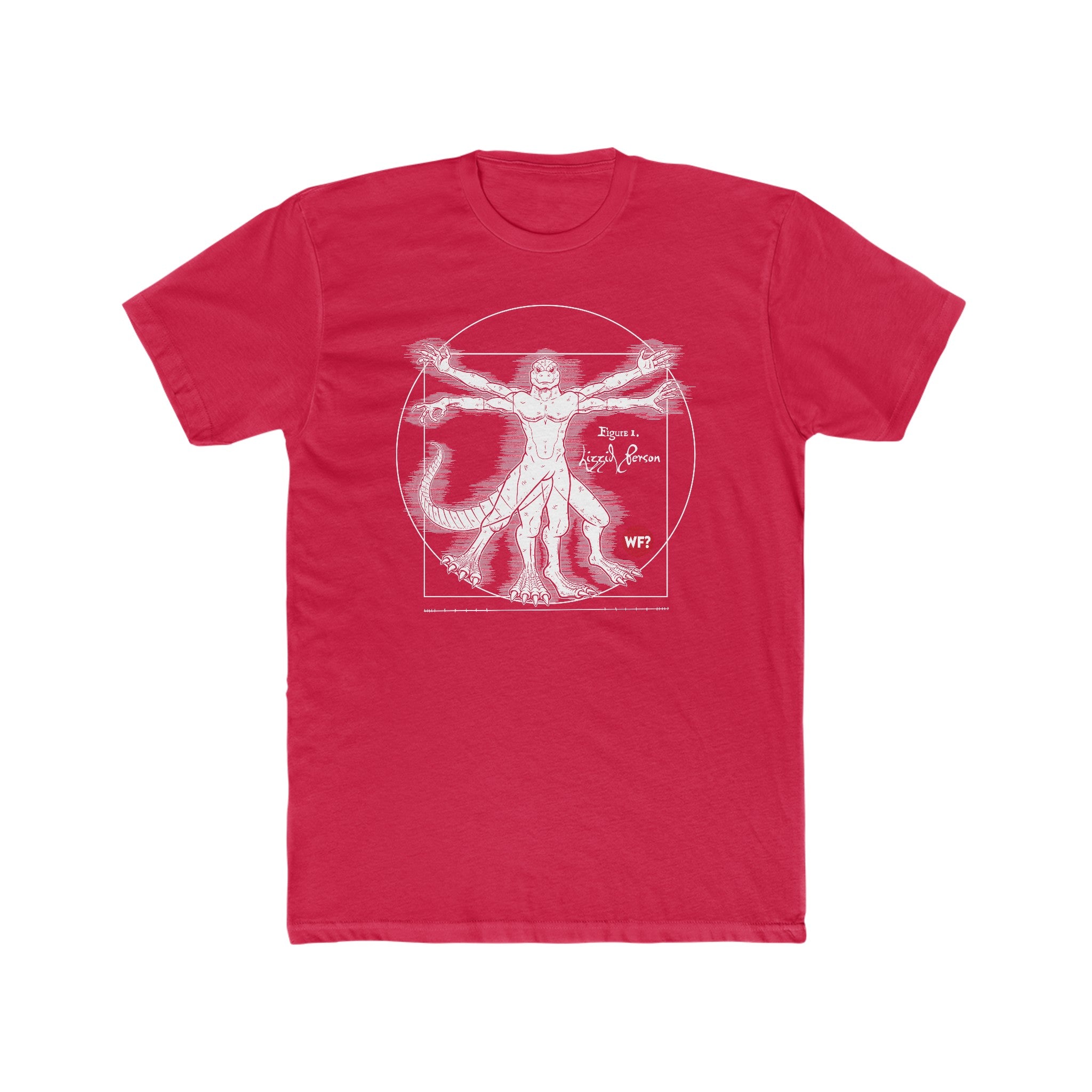 Buy solid-red Vitruvian Lizzid Peeple Unisex T-Shirt