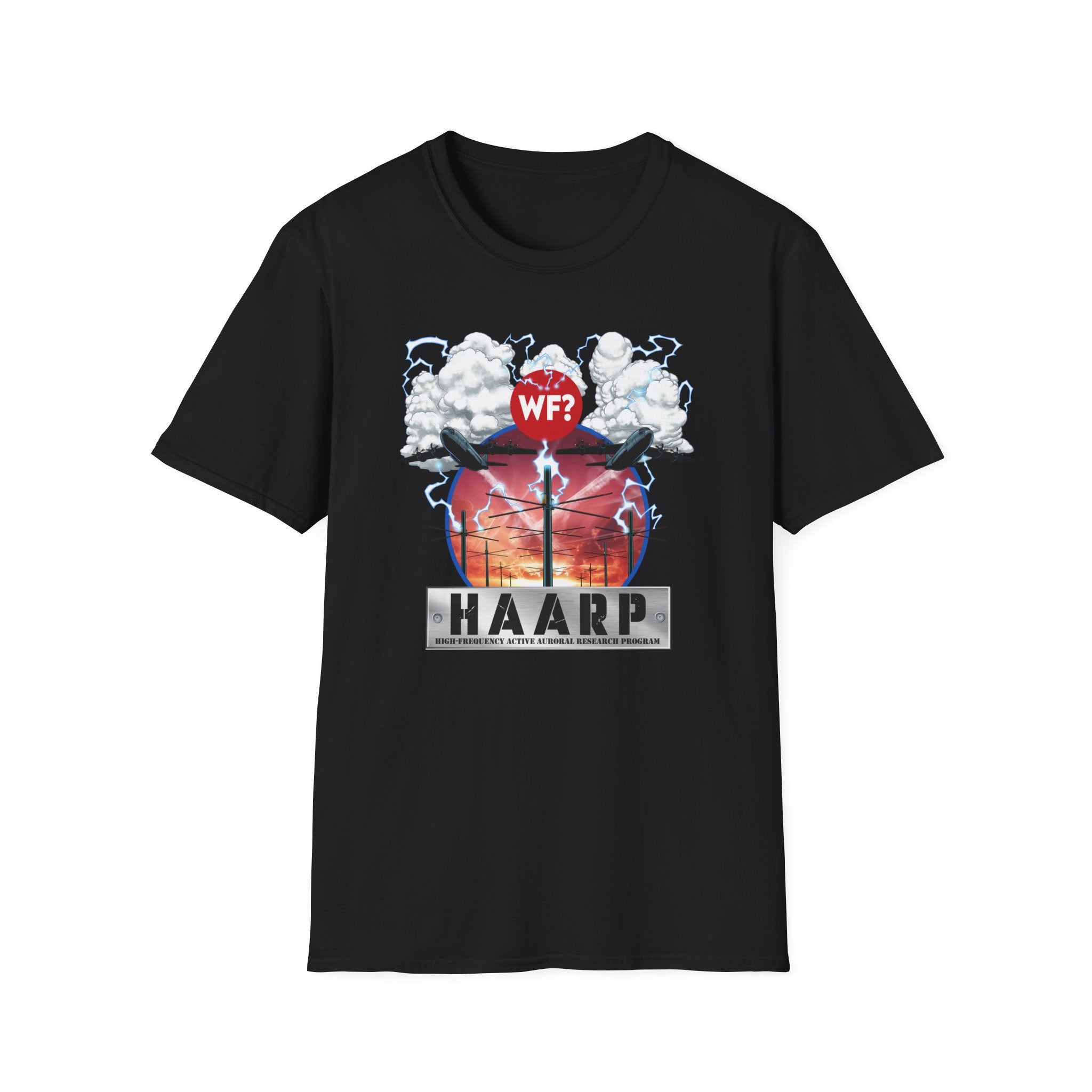 HAARP Conspiracy Unisex Softstyle T-Shirt - Perfect for Mystery Enthusiasts