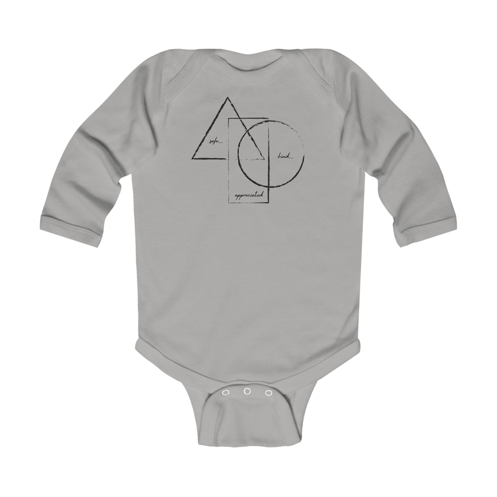 Buy heather BE/KNOW Infant Long Sleeve Bodysuit