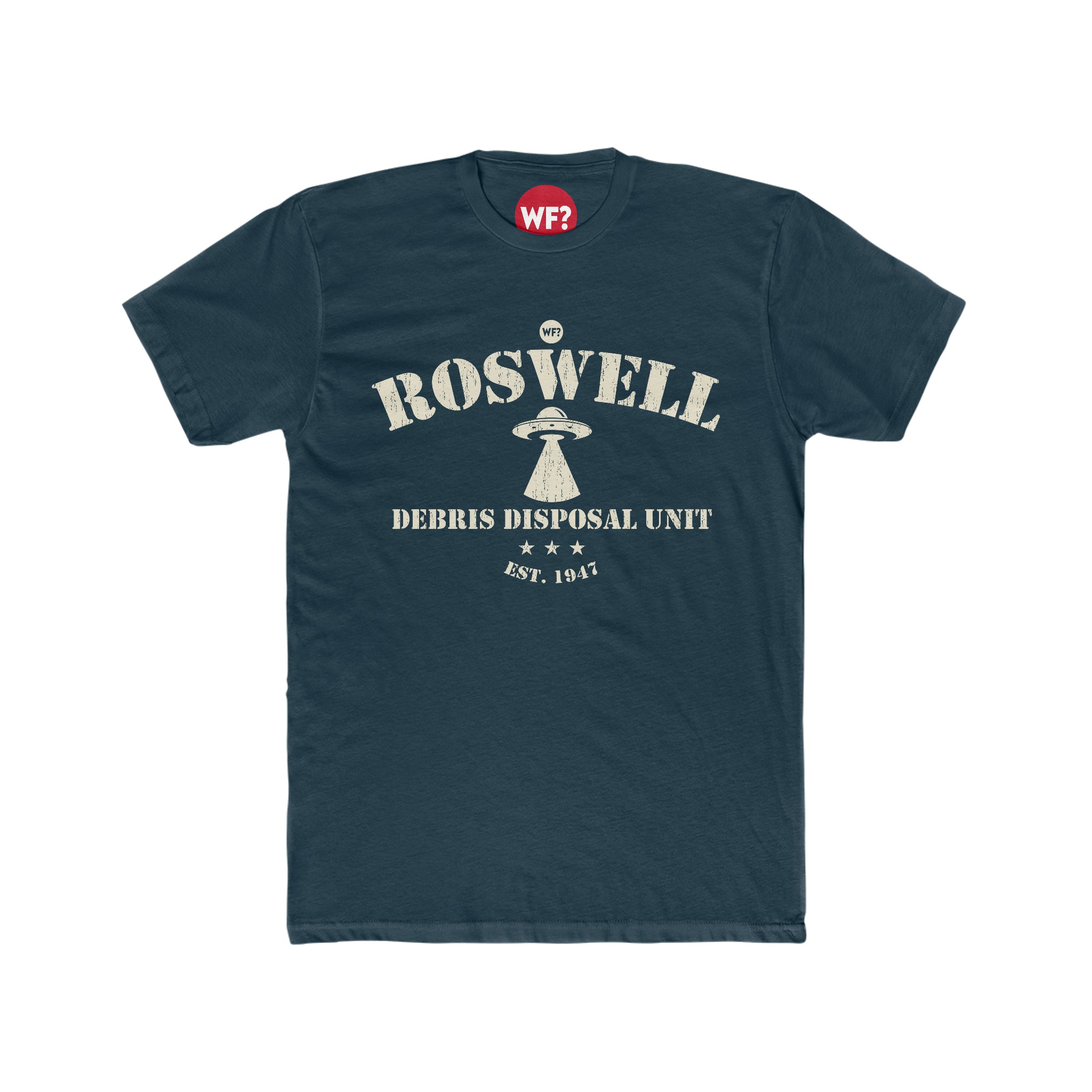 Buy solid-midnight-navy Roswell Limited Unisex T-Shirt