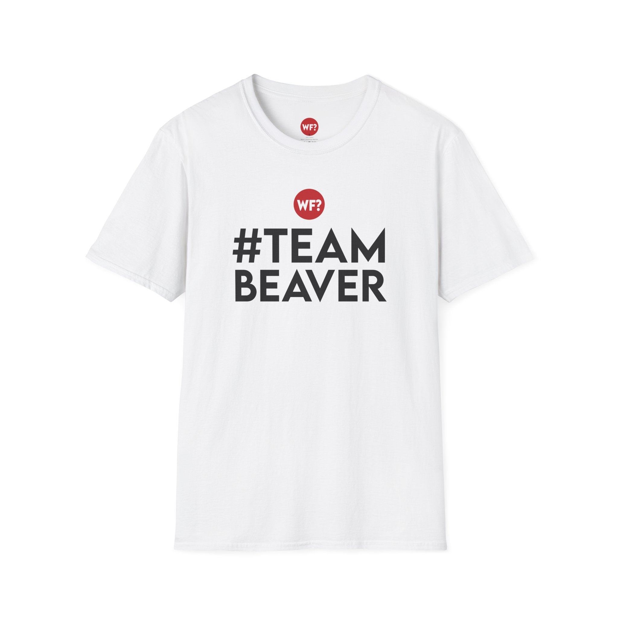 Buy white #TeamBeaver Unisex Softstyle T-Shirt