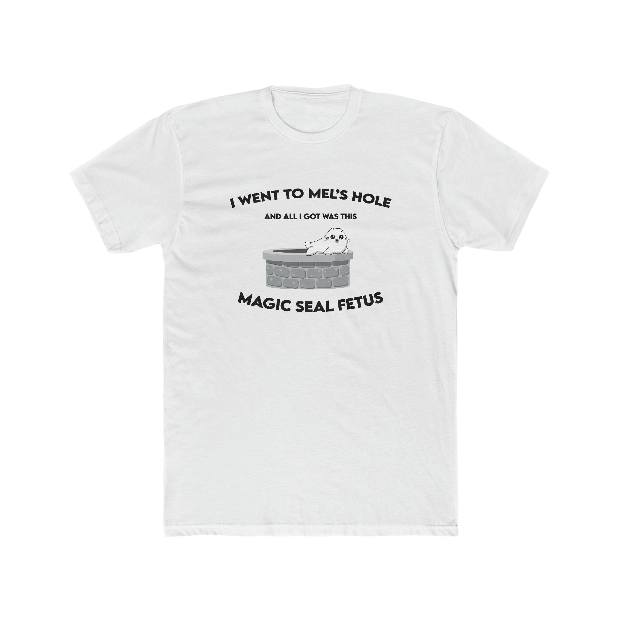 Buy solid-white Magic Seal Fetus Unisex T-Shirt