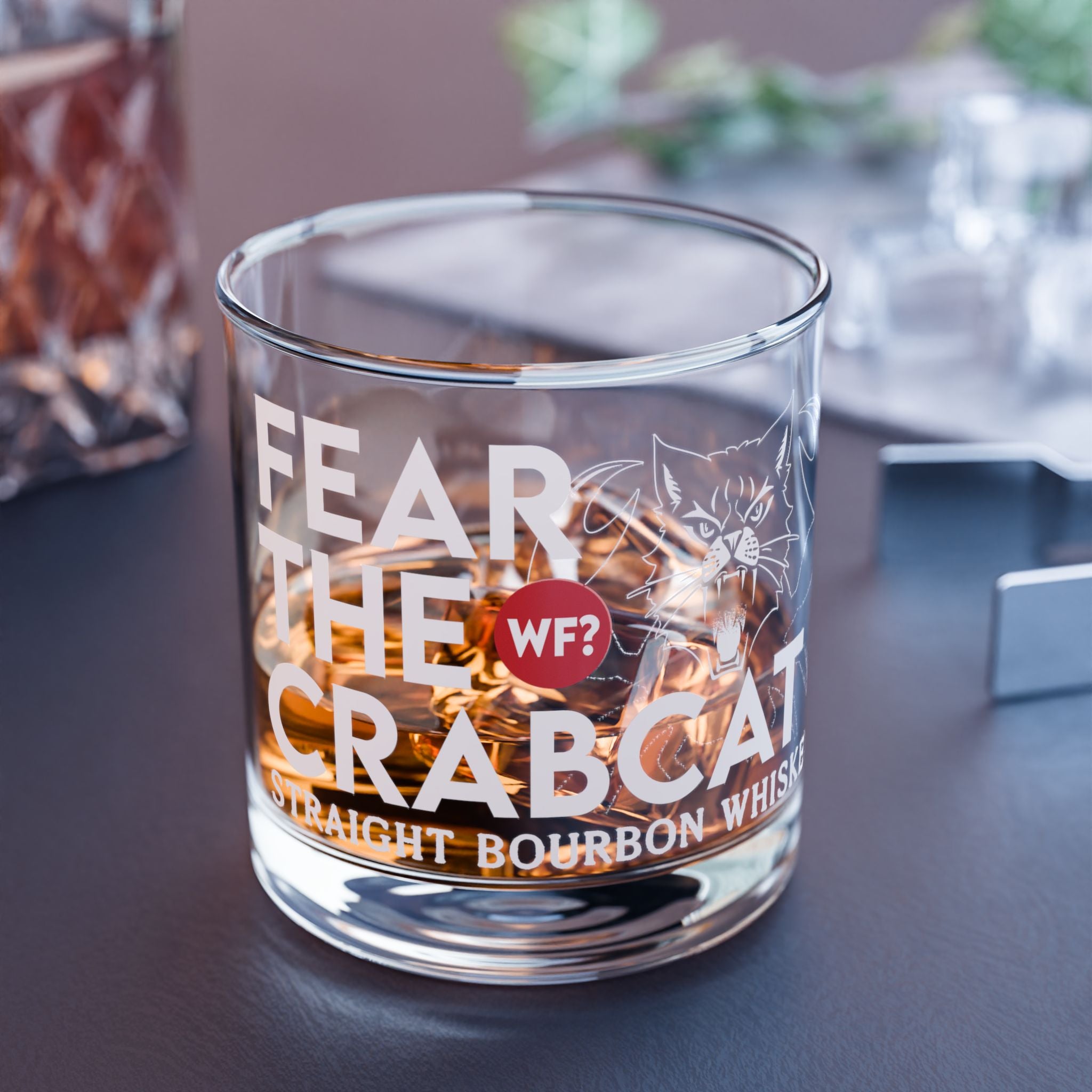 Crabcat Whiskey Rocks Glass, 10oz