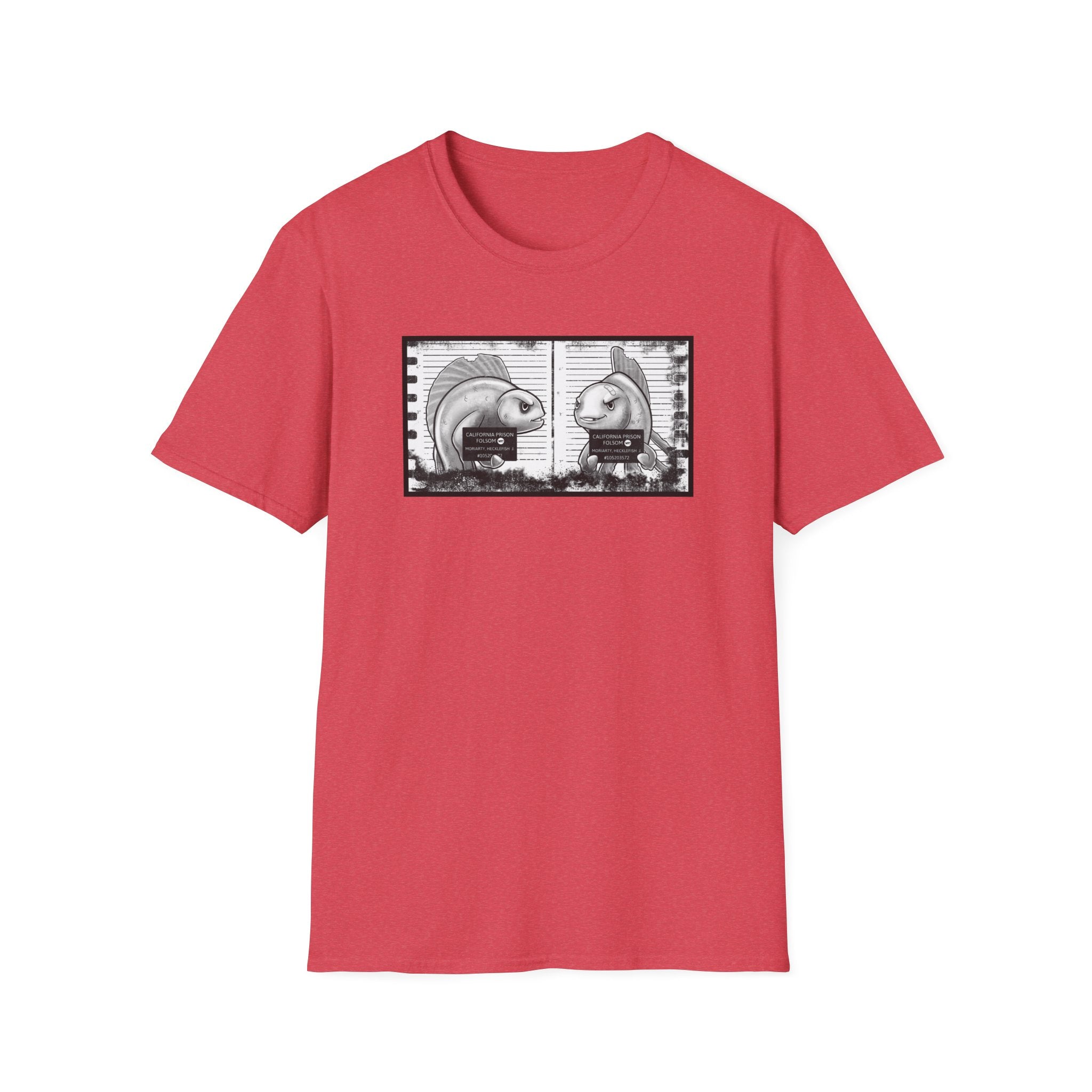 Buy heather-red Hecklefish Mugshot Tee