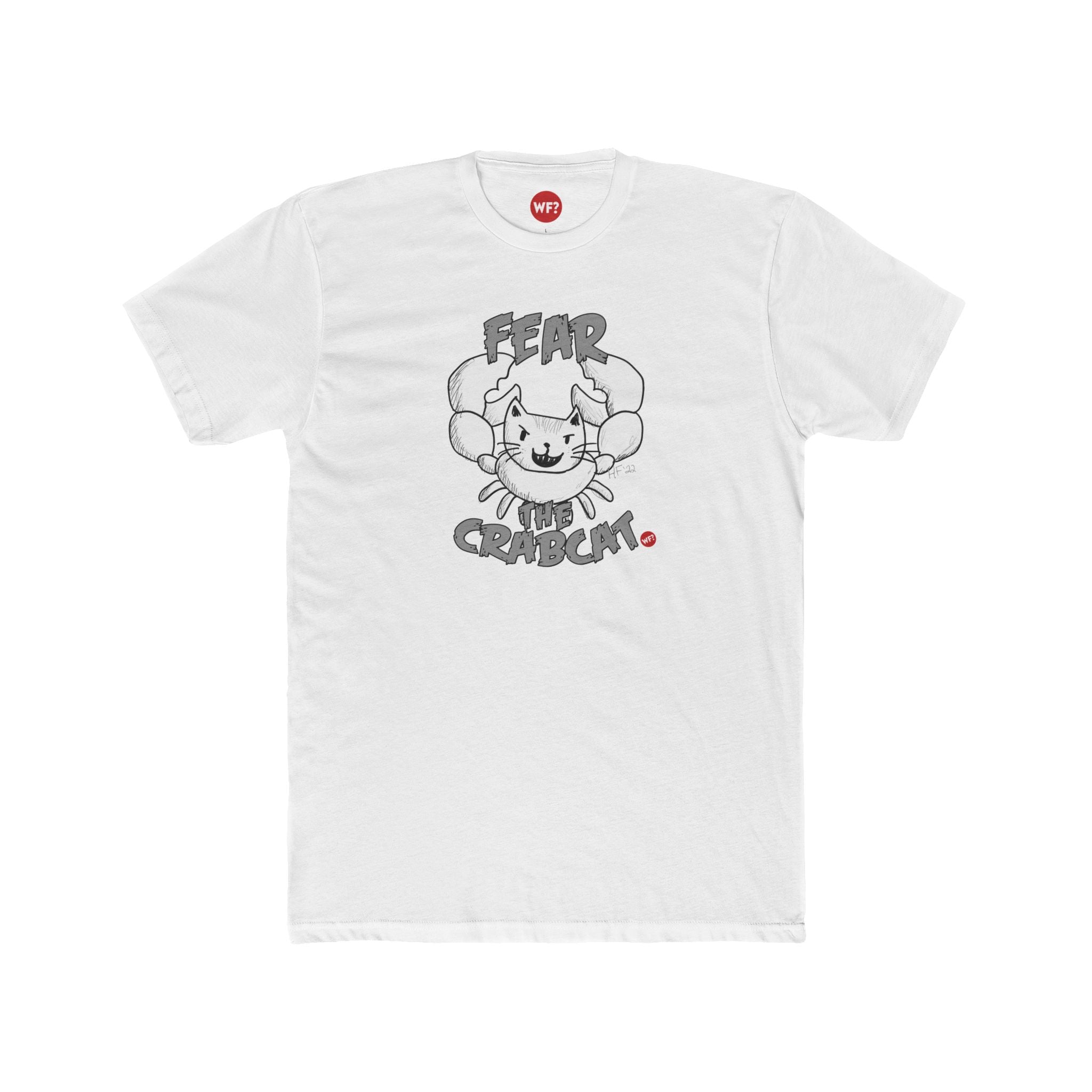 Buy solid-white Fear the Crabcat Unisex T-Shirt