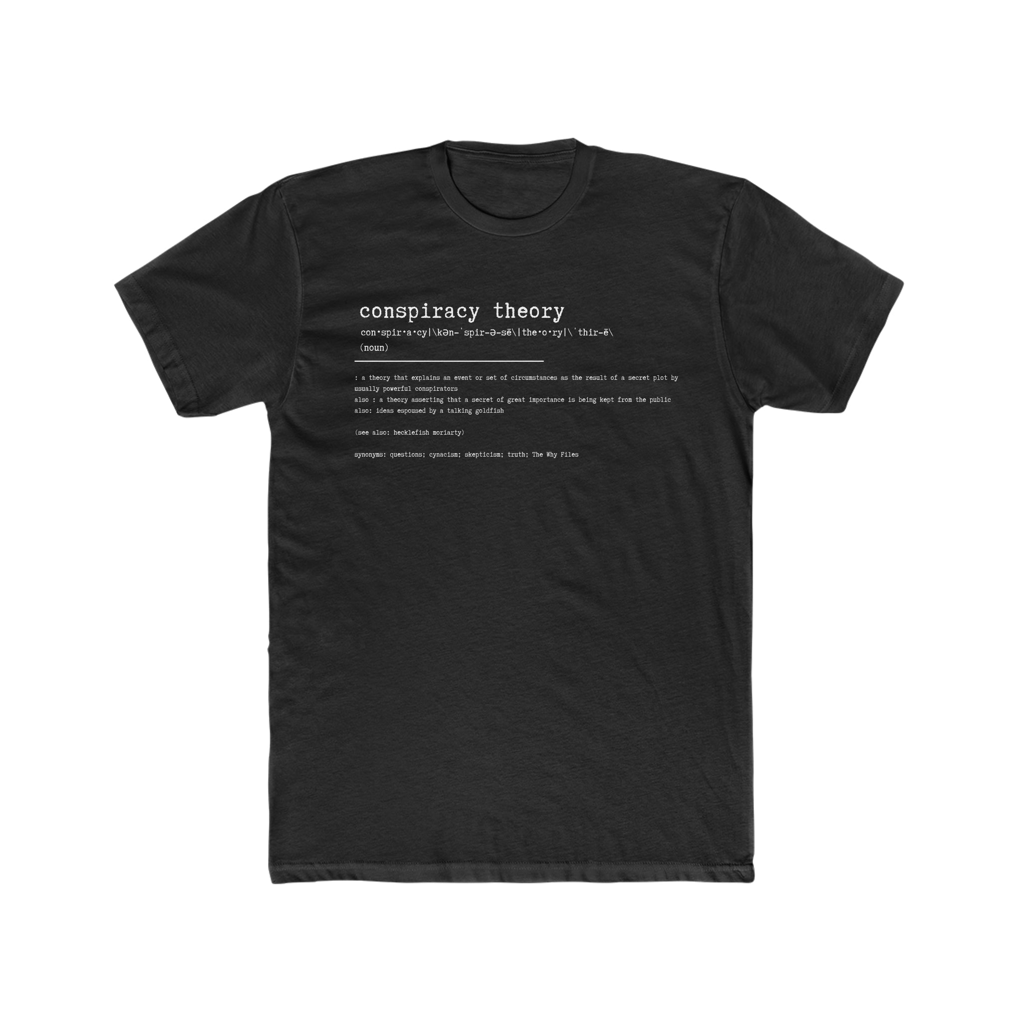 Buy solid-black Conspiracy Theory Unisex T-Shirt