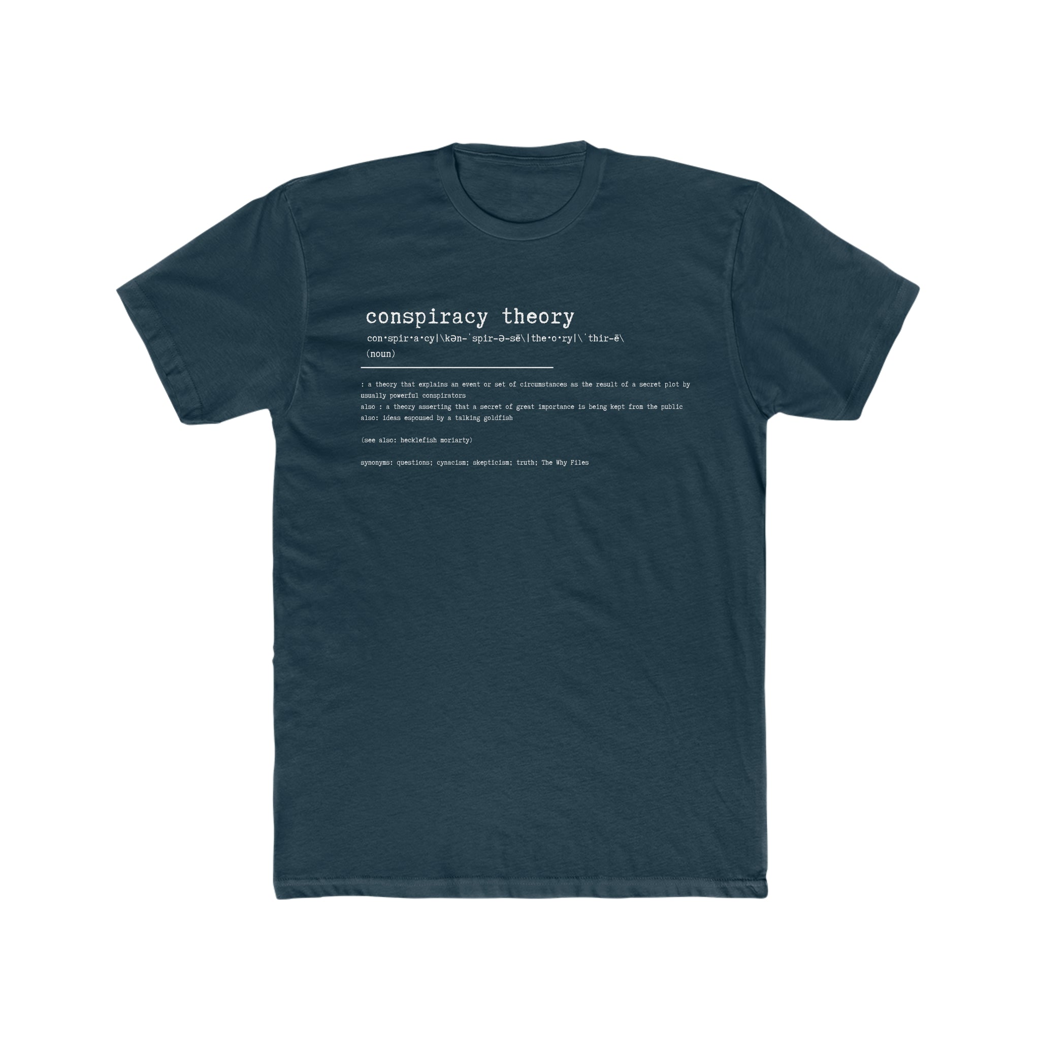 Buy solid-midnight-navy Conspiracy Theory Unisex T-Shirt