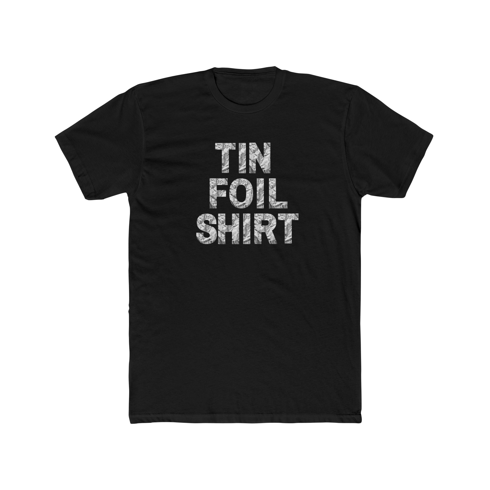 Buy solid-black Tin Foil Unisex T-Shirt