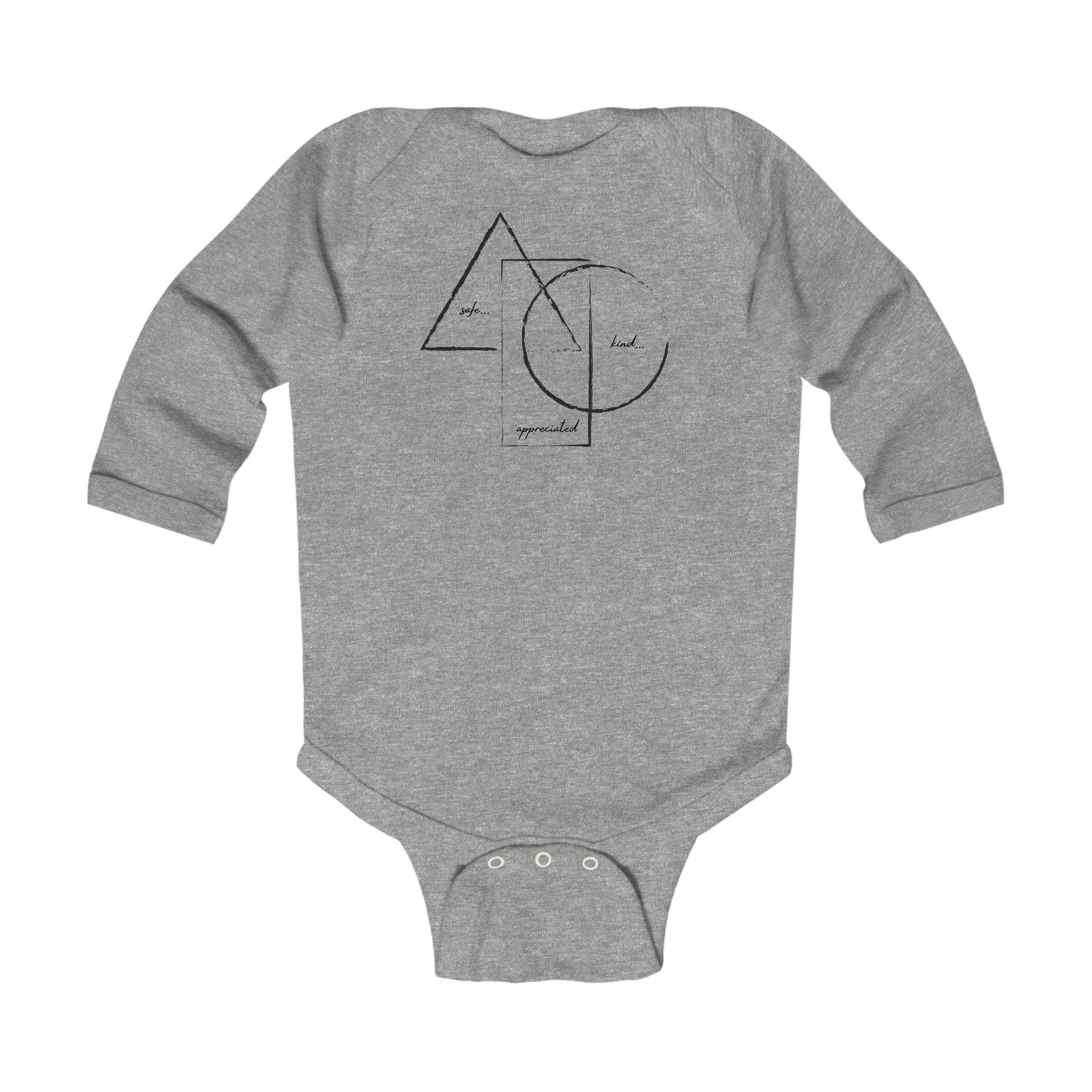 Buy heather BE/KNOW Infant Long Sleeve Bodysuit