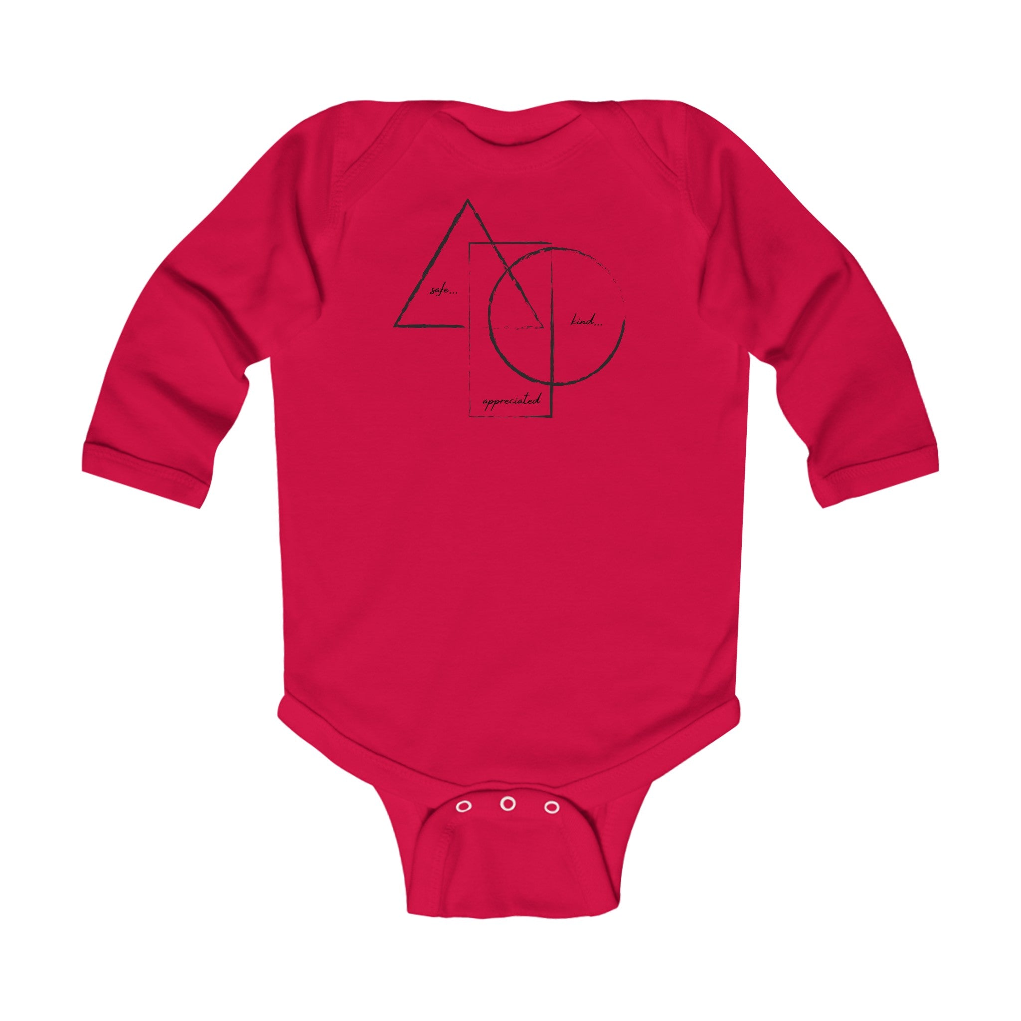 Buy red BE/KNOW Infant Long Sleeve Bodysuit