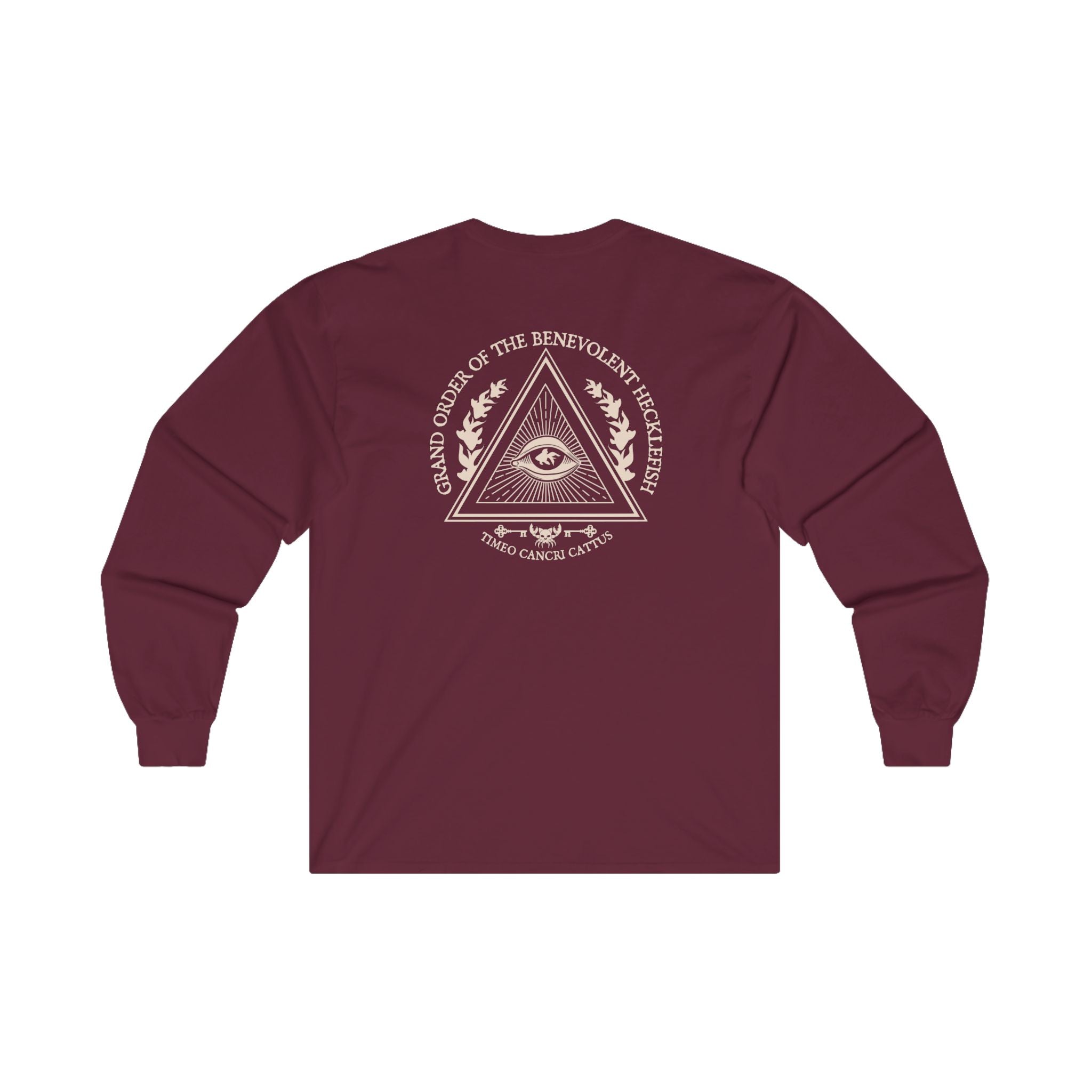 Buy maroon Benevolent Order Patreon Exclusive Unisex Ultra Cotton Long Sleeve Tee