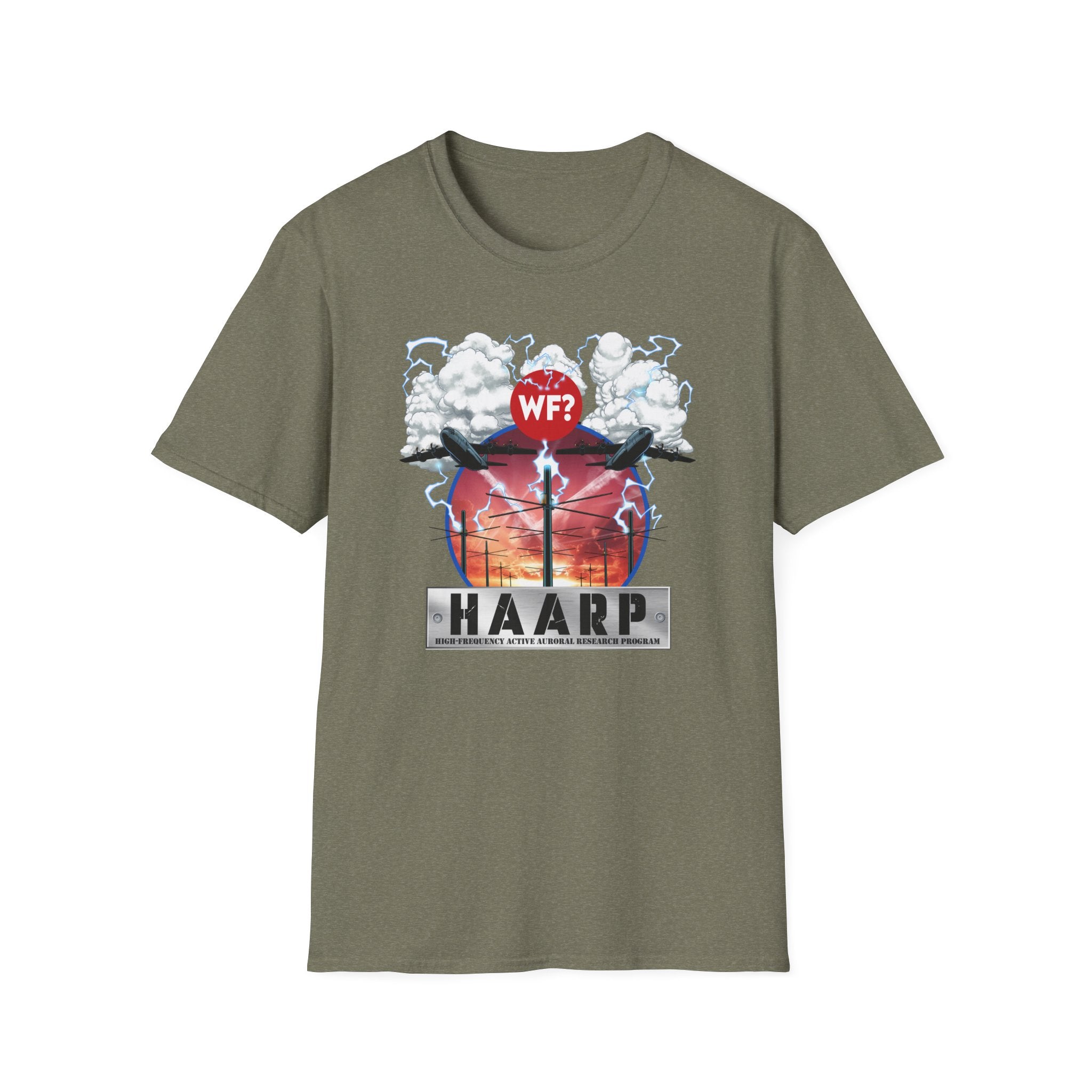 HAARP Conspiracy Unisex Softstyle T-Shirt - Perfect for Mystery Enthusiasts