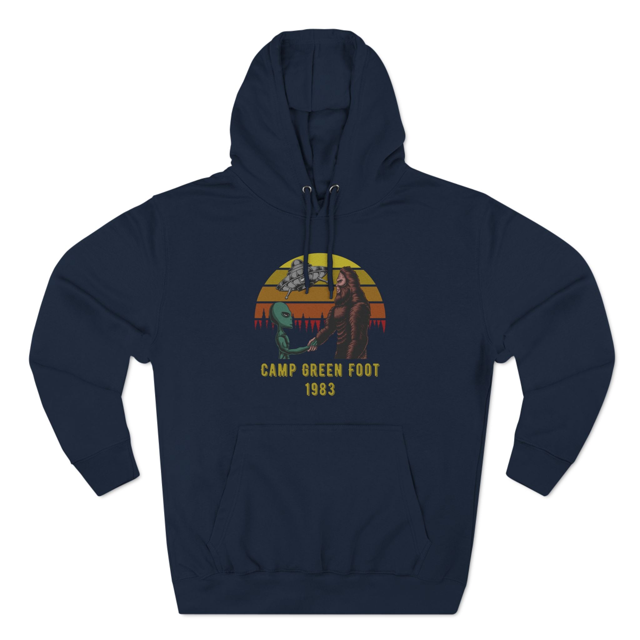 Buy navy Camp Green Foot 1983 Unisex Pullover Hoodie