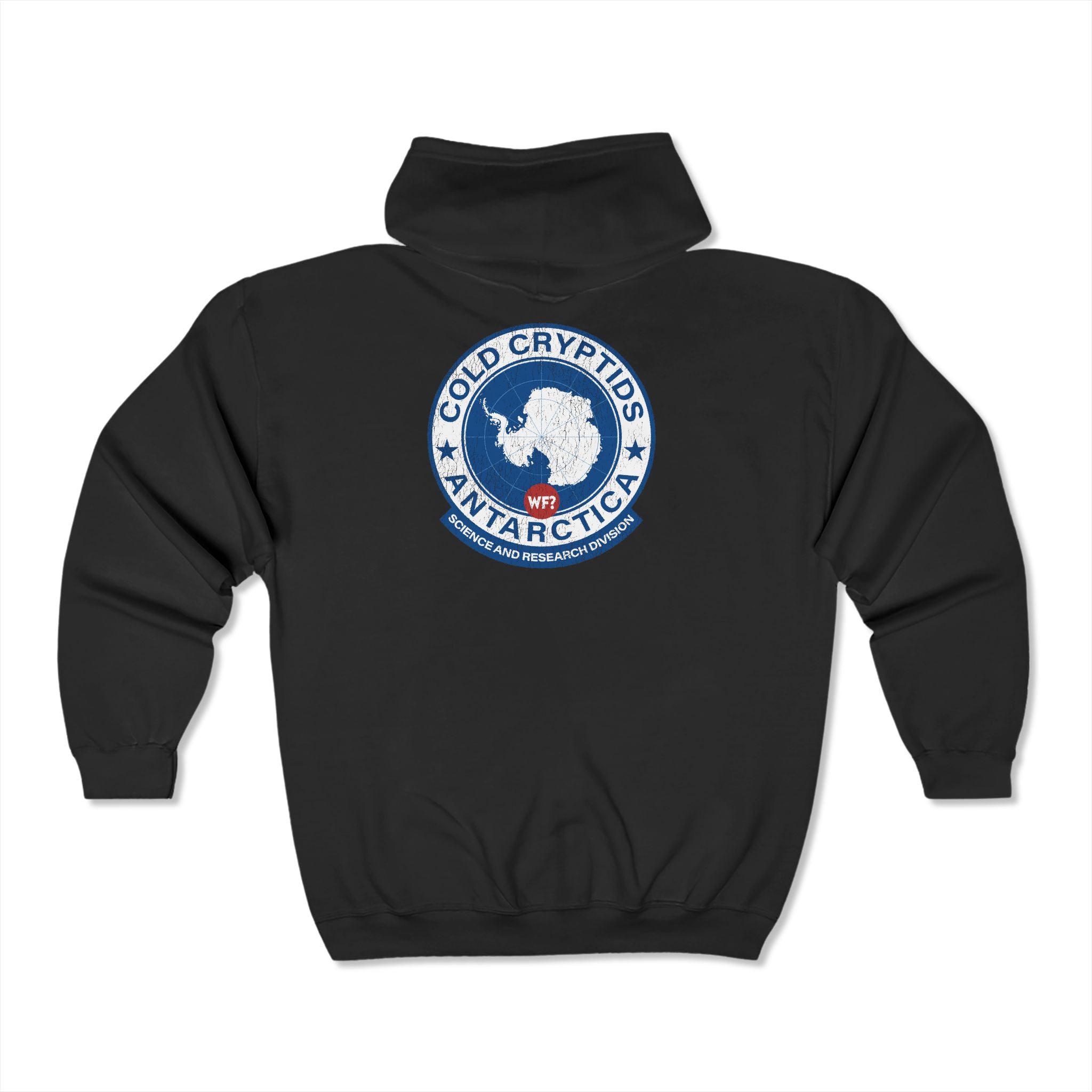 2/20 Cold Cryptids of Antartica Full Zip Hooded Sweatshirt