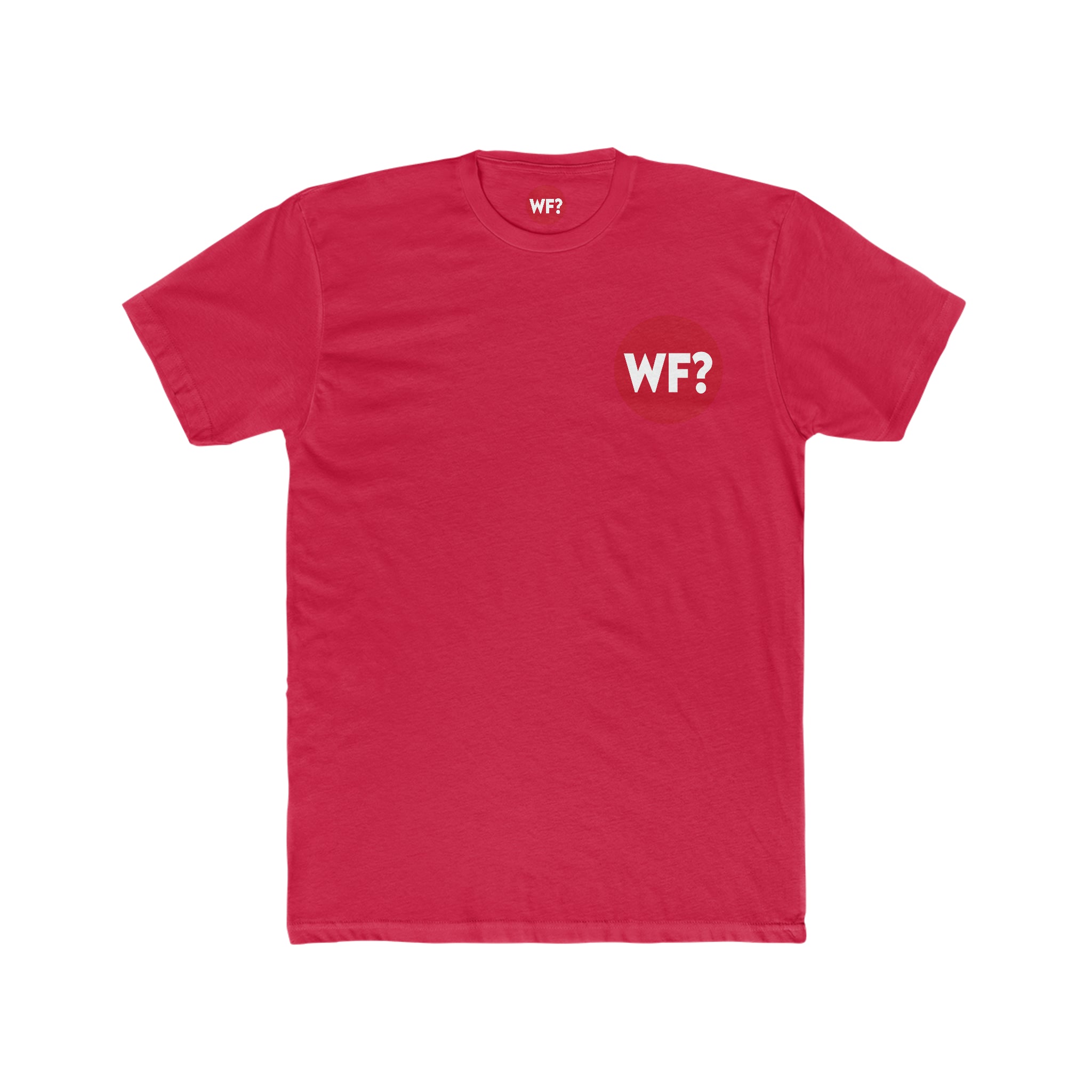 Buy solid-red Hecklefish on the Back Cotton Crew Tee