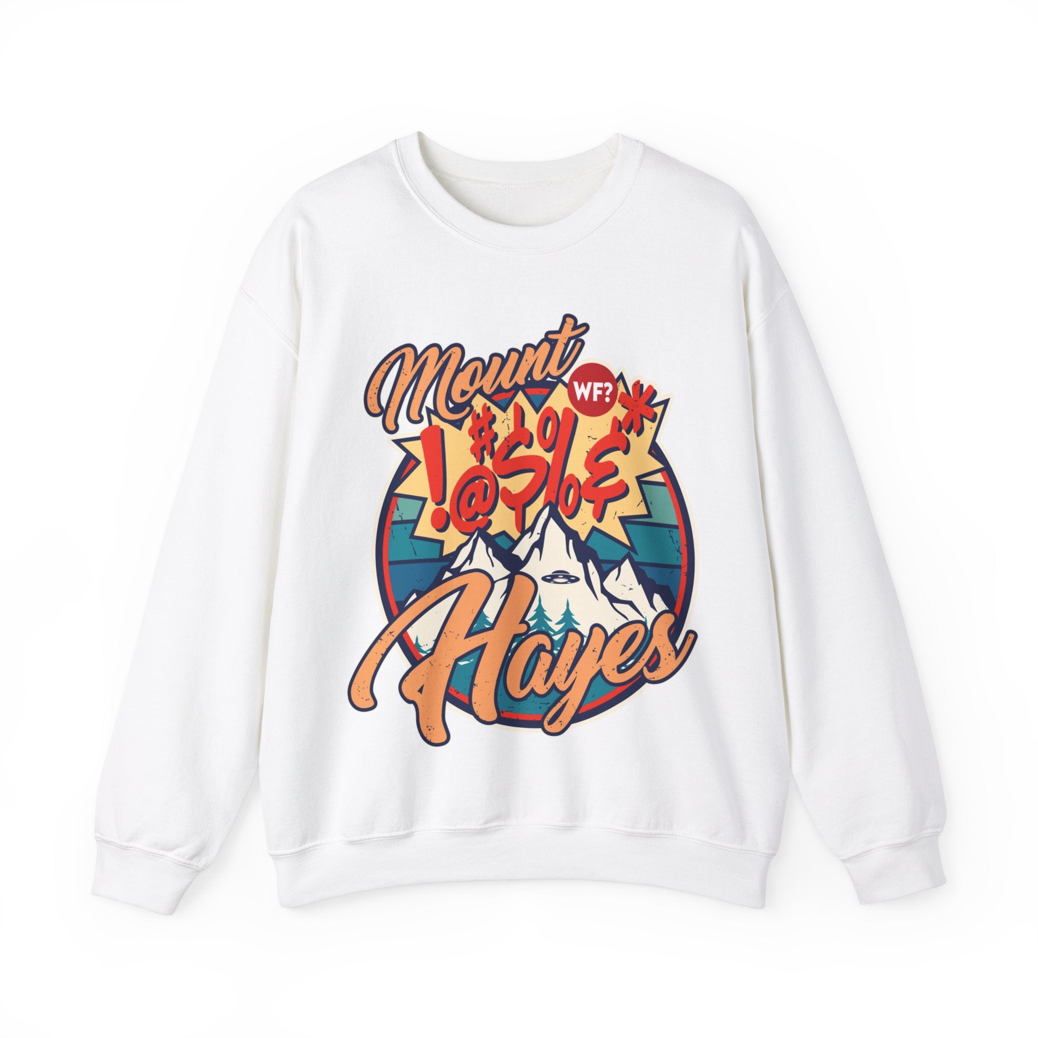 Buy white Mount !@#$% Hayes Unisex Crewneck Sweatshirt