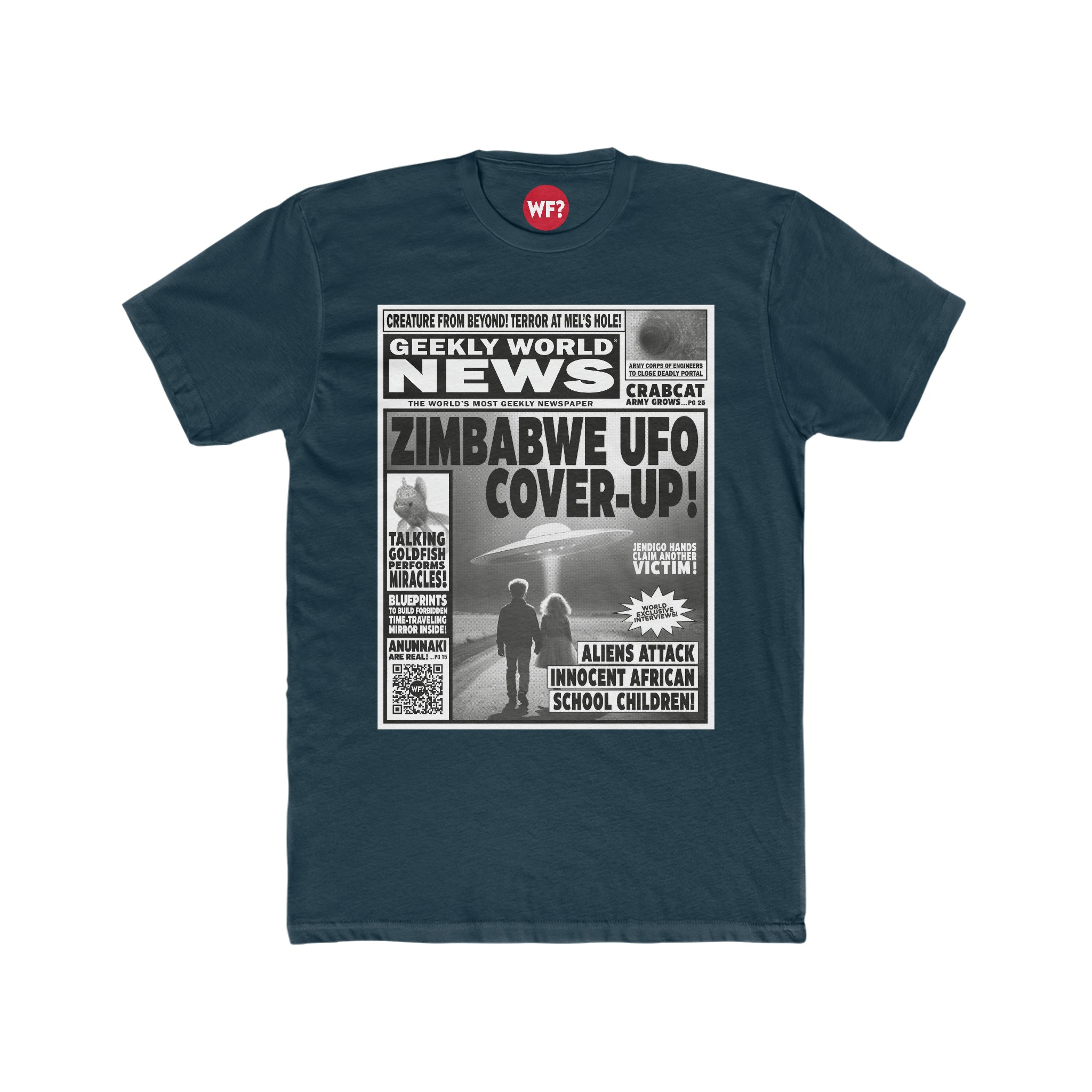 Buy solid-midnight-navy Zimbabwe Incident Limited T-Shirt