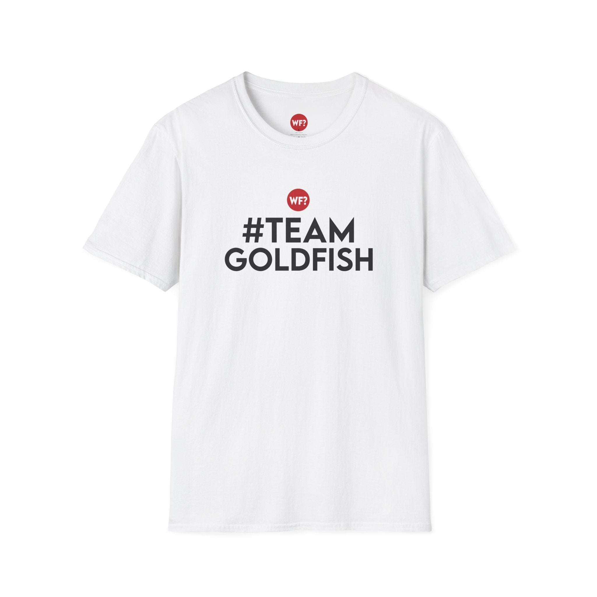 Buy white #TeamGoldfish Unisex Softstyle T-Shirt