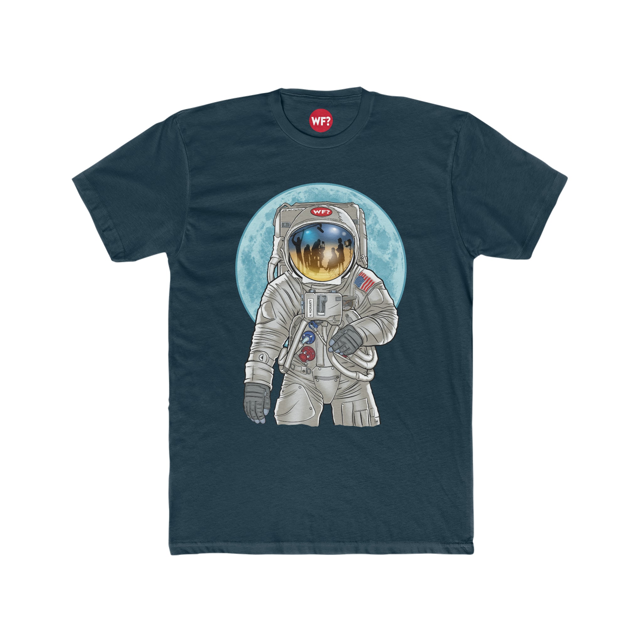 Buy solid-midnight-navy Kubrick Moon Landing T-Shirt