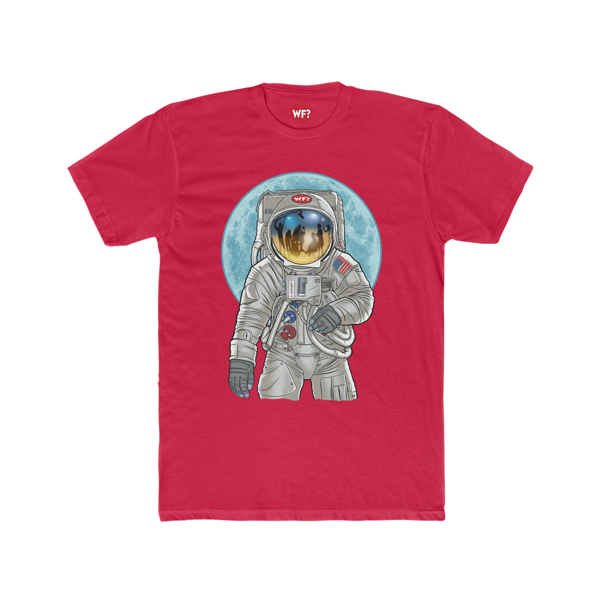 Buy solid-red Kubrick Moon Landing T-Shirt