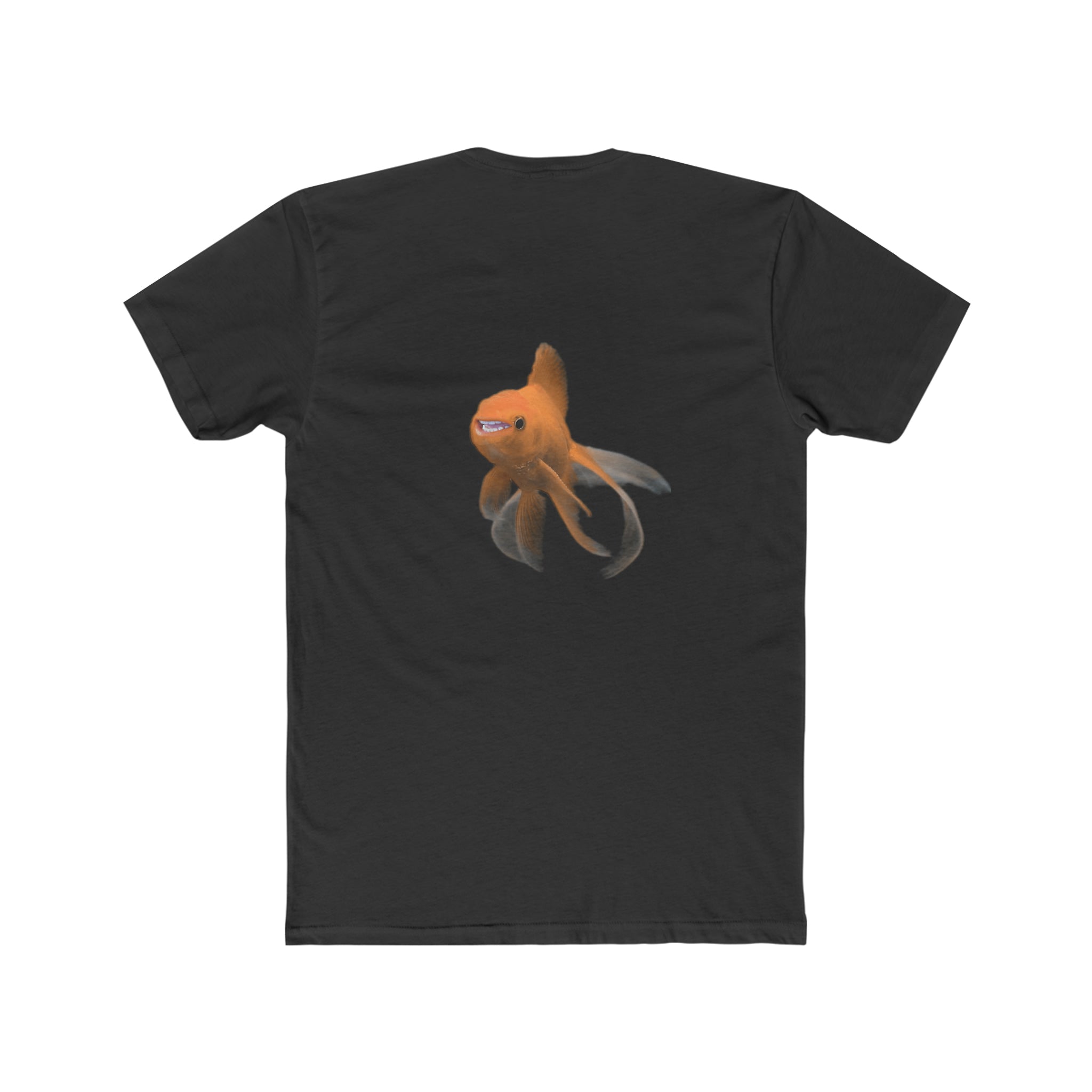 Hecklefish on the Back Cotton Crew Tee-10