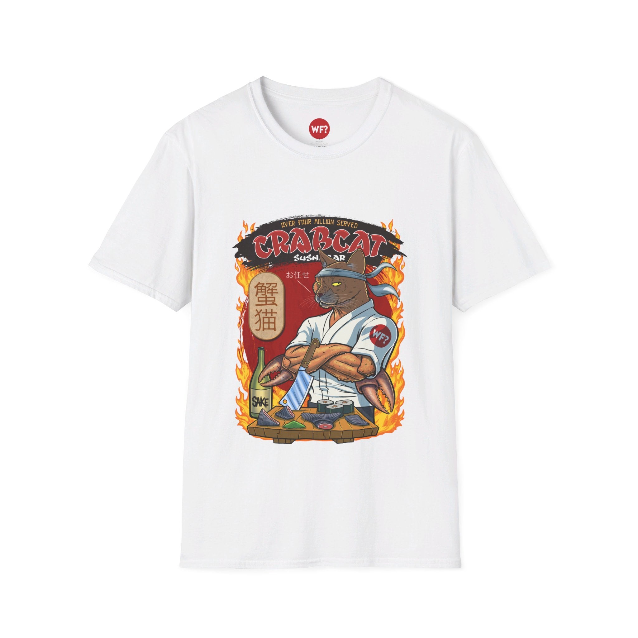 4M Tshirt - Crabcat Sushi Unisex Softstyle T-Shirt