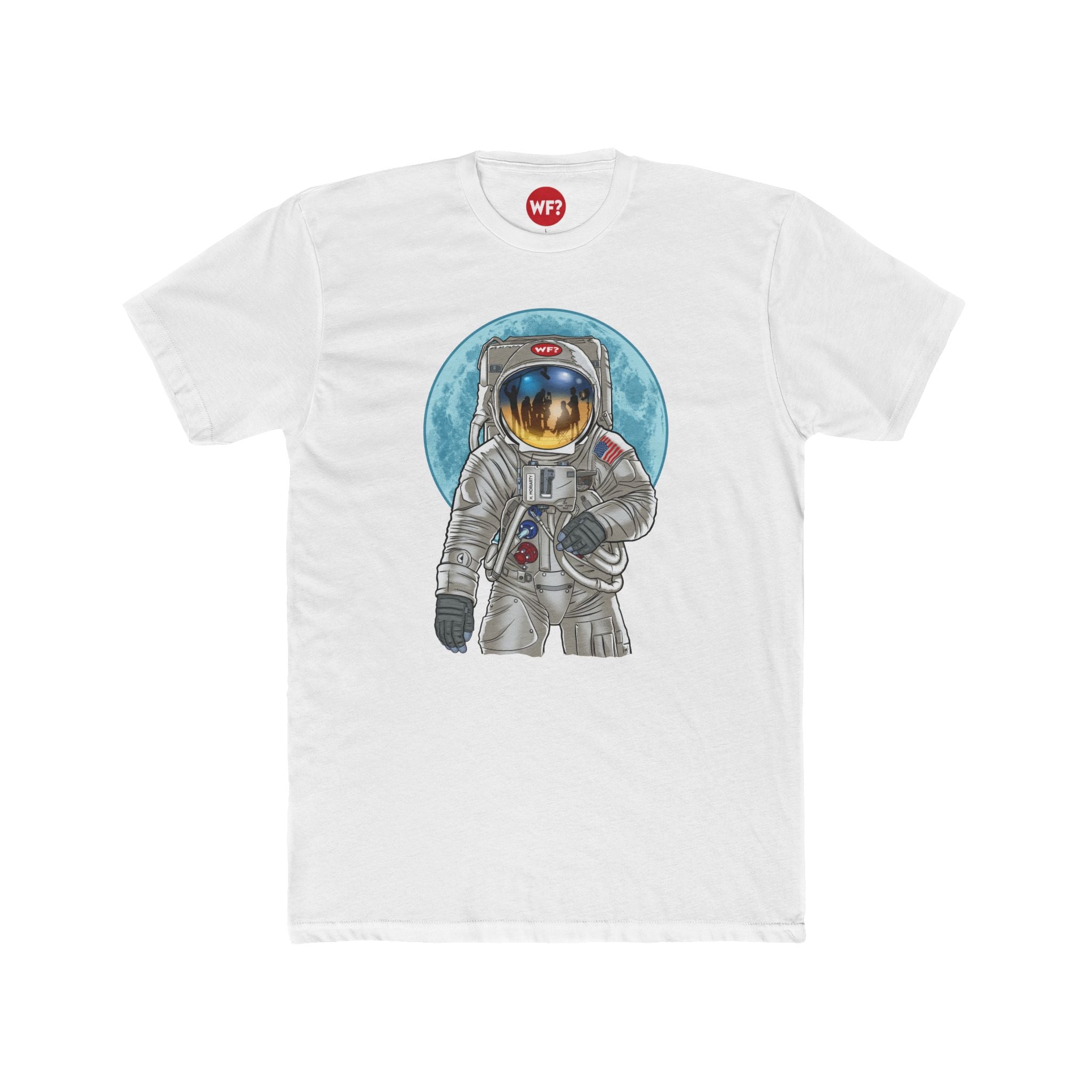 Buy solid-white Kubrick Moon Landing Patreon Exclusive T-Shirt