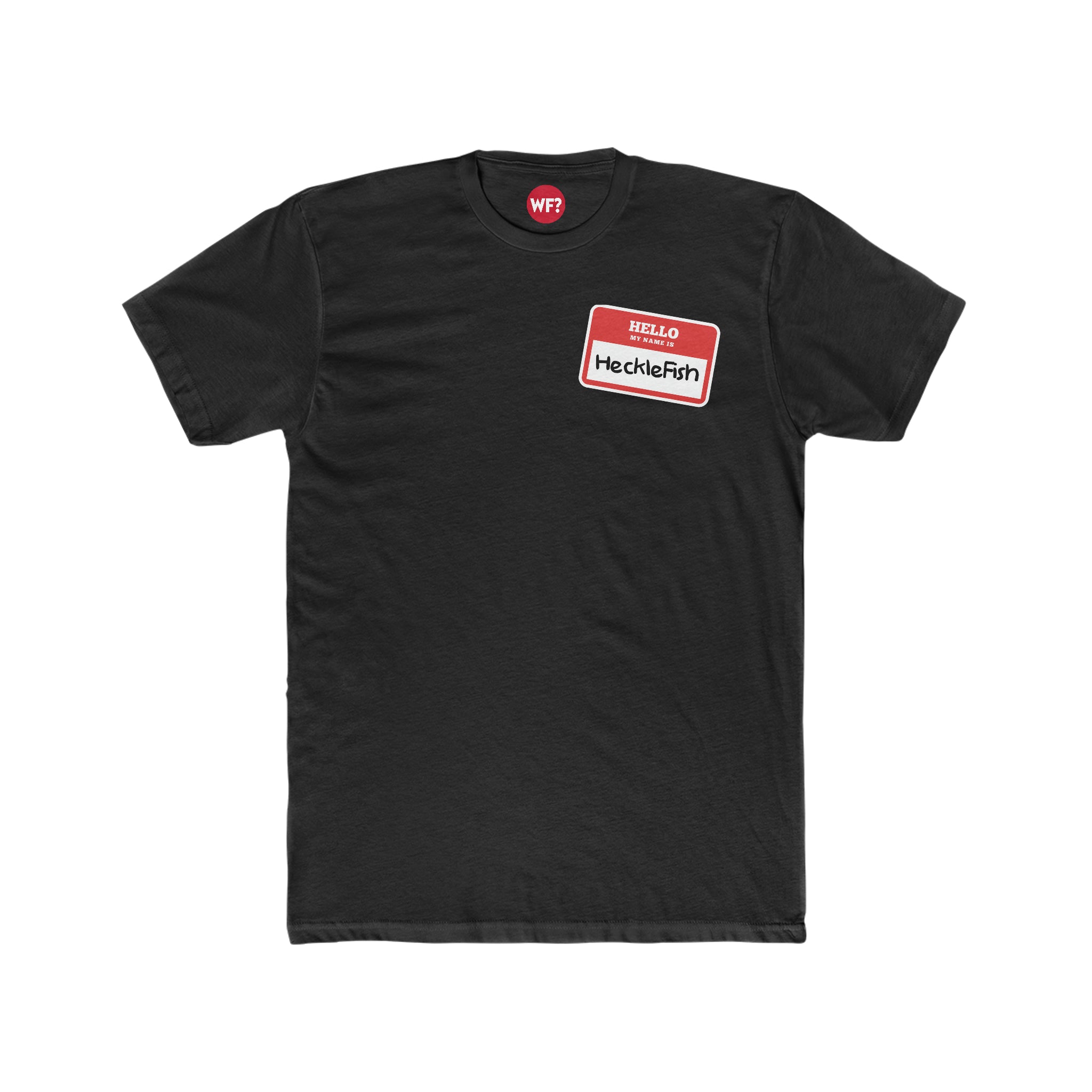 Buy solid-black Hecklefish Nametag Unisex T-Shirt