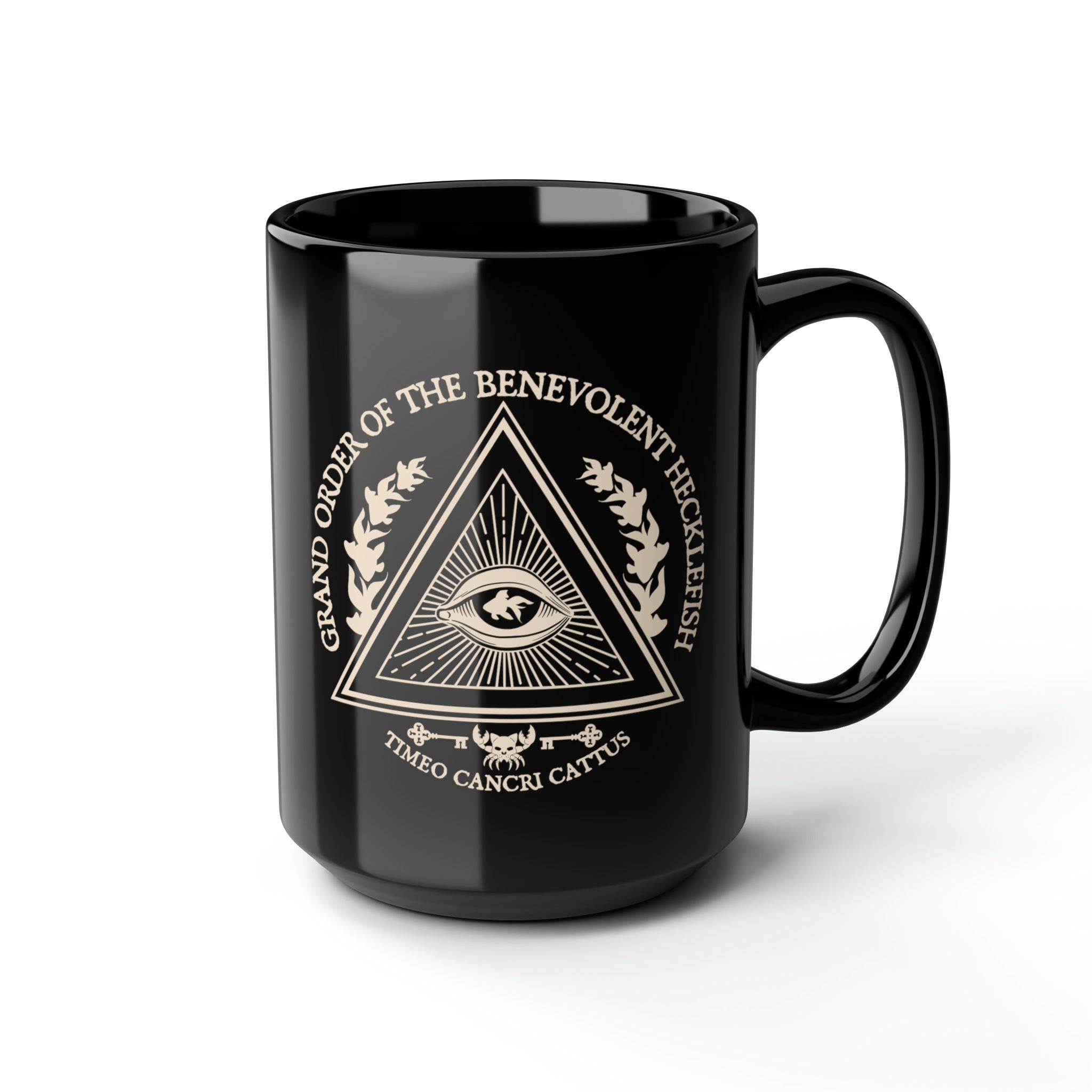 Benevolent Order Patreon Exclusive Black Mug, 15oz