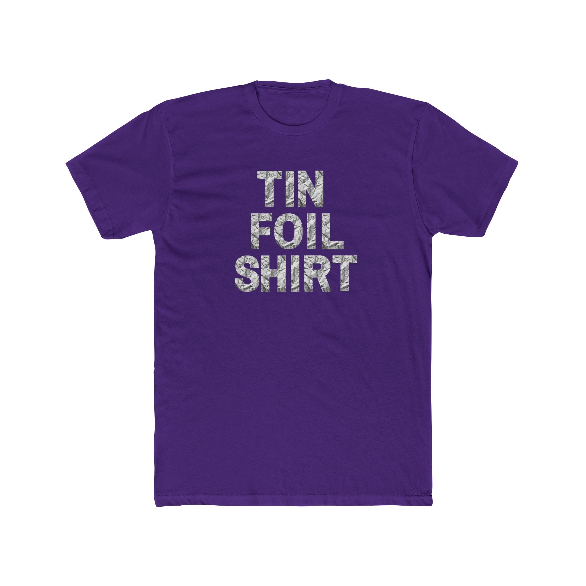 Buy solid-purple-rush Tin Foil Unisex T-Shirt