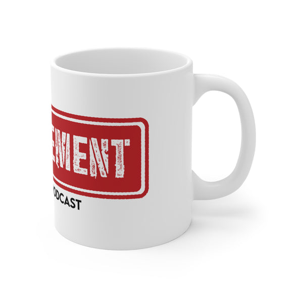 The Basement Podcast - White Mug 11oz