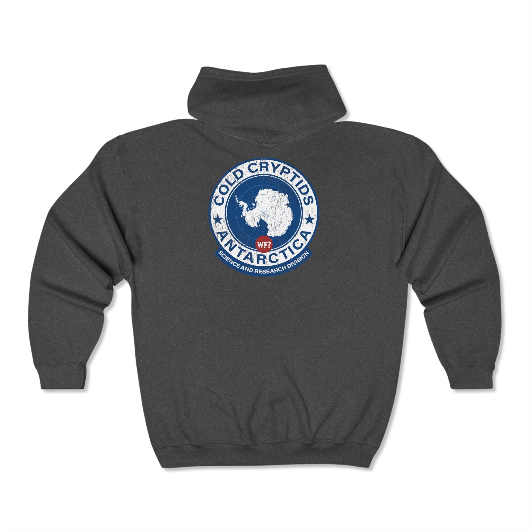 2/20 Cold Cryptids of Antartica Full Zip Hooded Sweatshirt