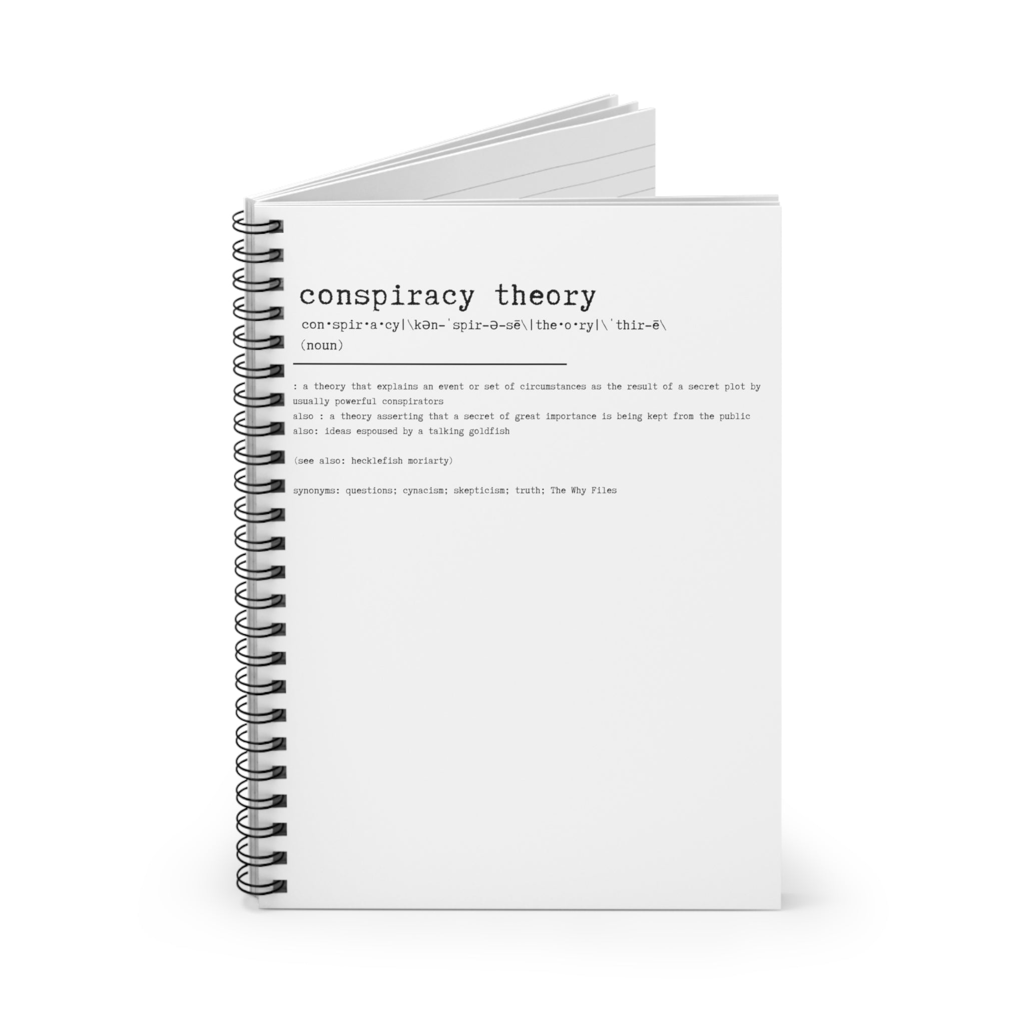 Conspiracy Theory Notebook - Ruled Line