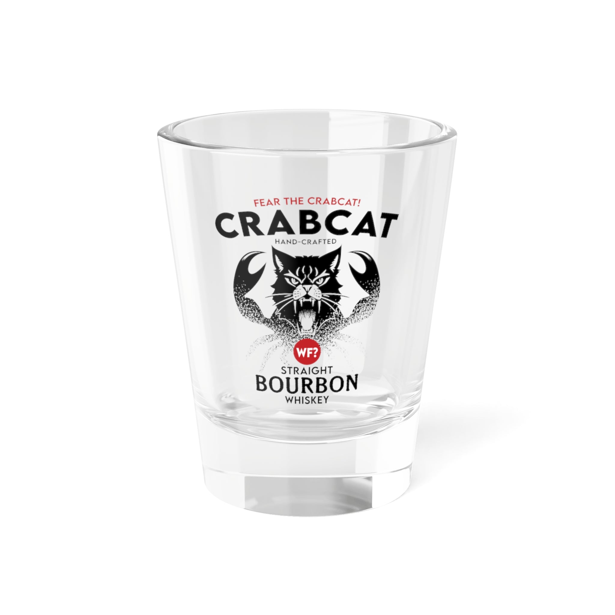 Crabcat Whiskey Shot Glass, 1.5oz