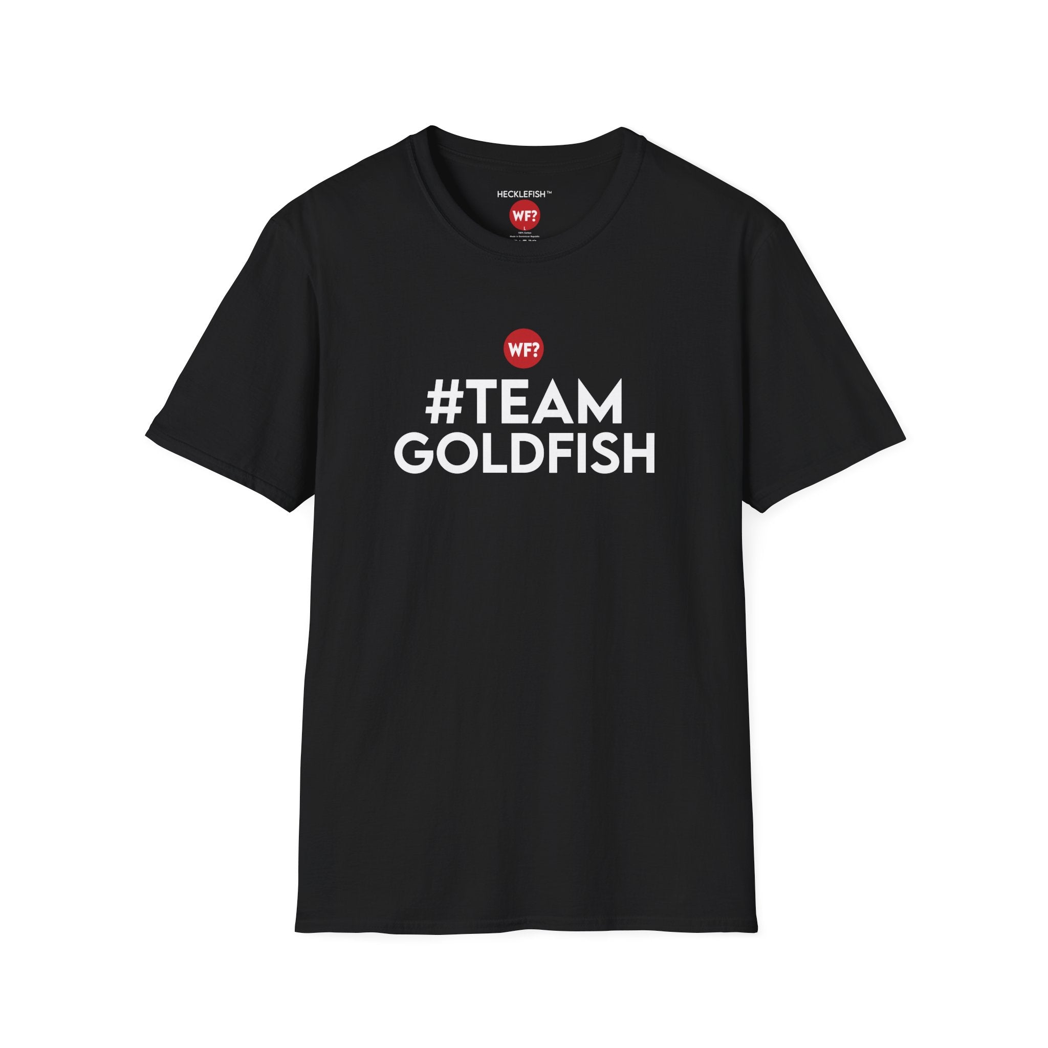 Buy black #TeamGoldfish Unisex Softstyle T-Shirt