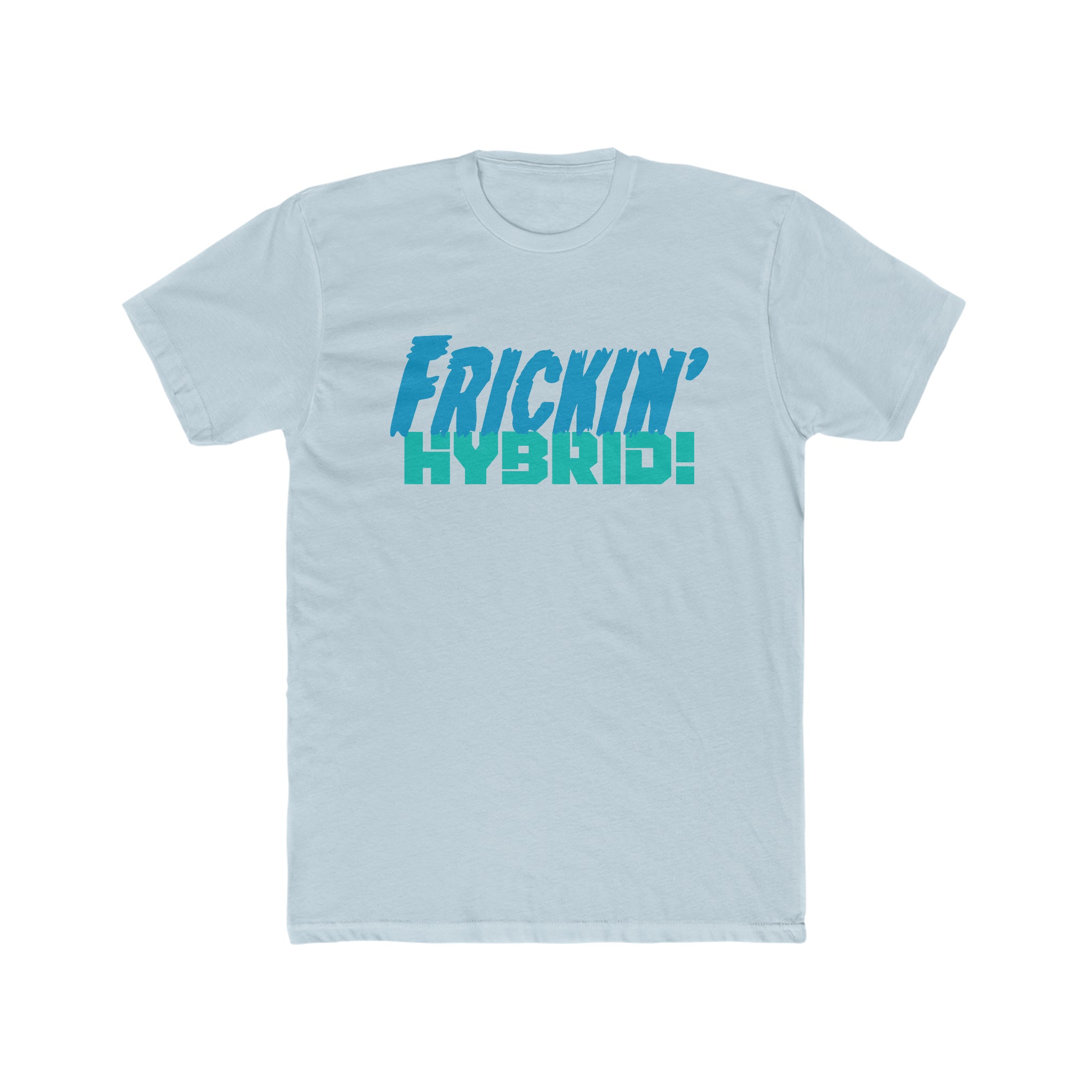 Buy solid-light-blue Frickin&#39; Hybrid Cotton Crew T-Shirt