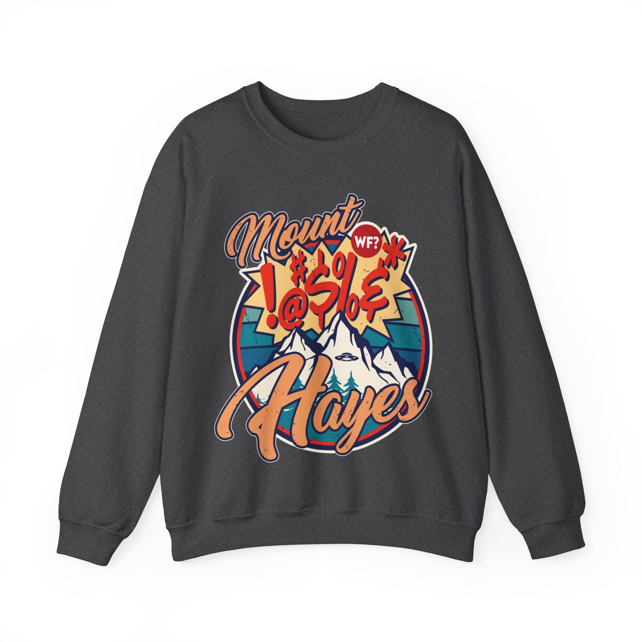 Buy dark-heather Mount !@#$% Hayes Unisex Crewneck Sweatshirt