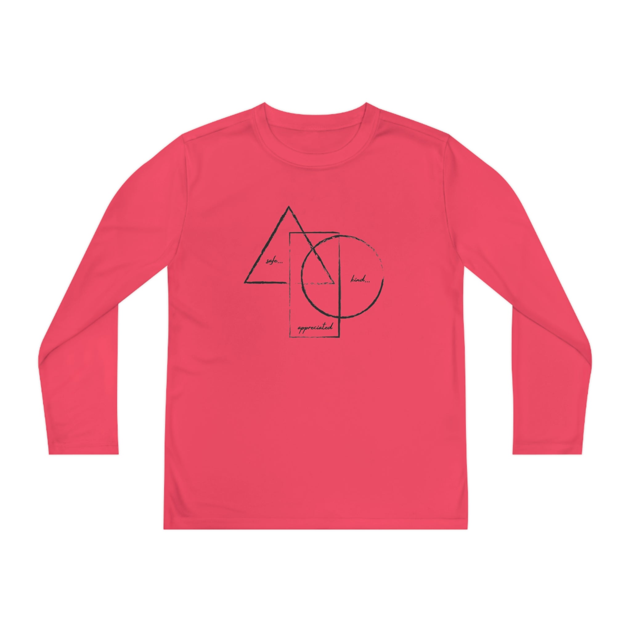 BE/KNOW Youth Long Sleeve Competitor Tee-5